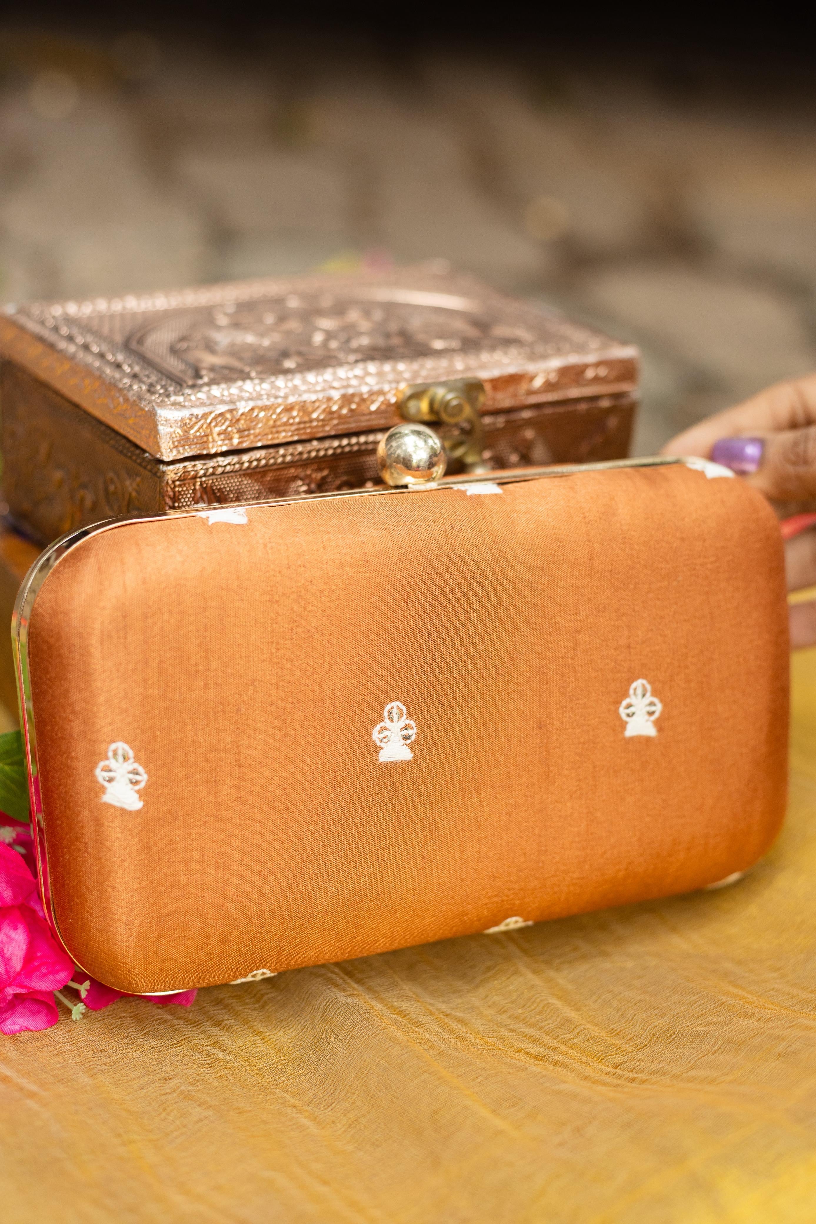 Tusser embroidery honey