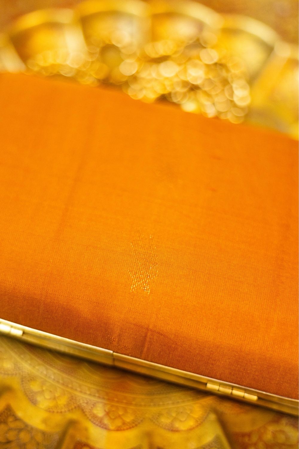 Orange Shooting Star Kanchivaram