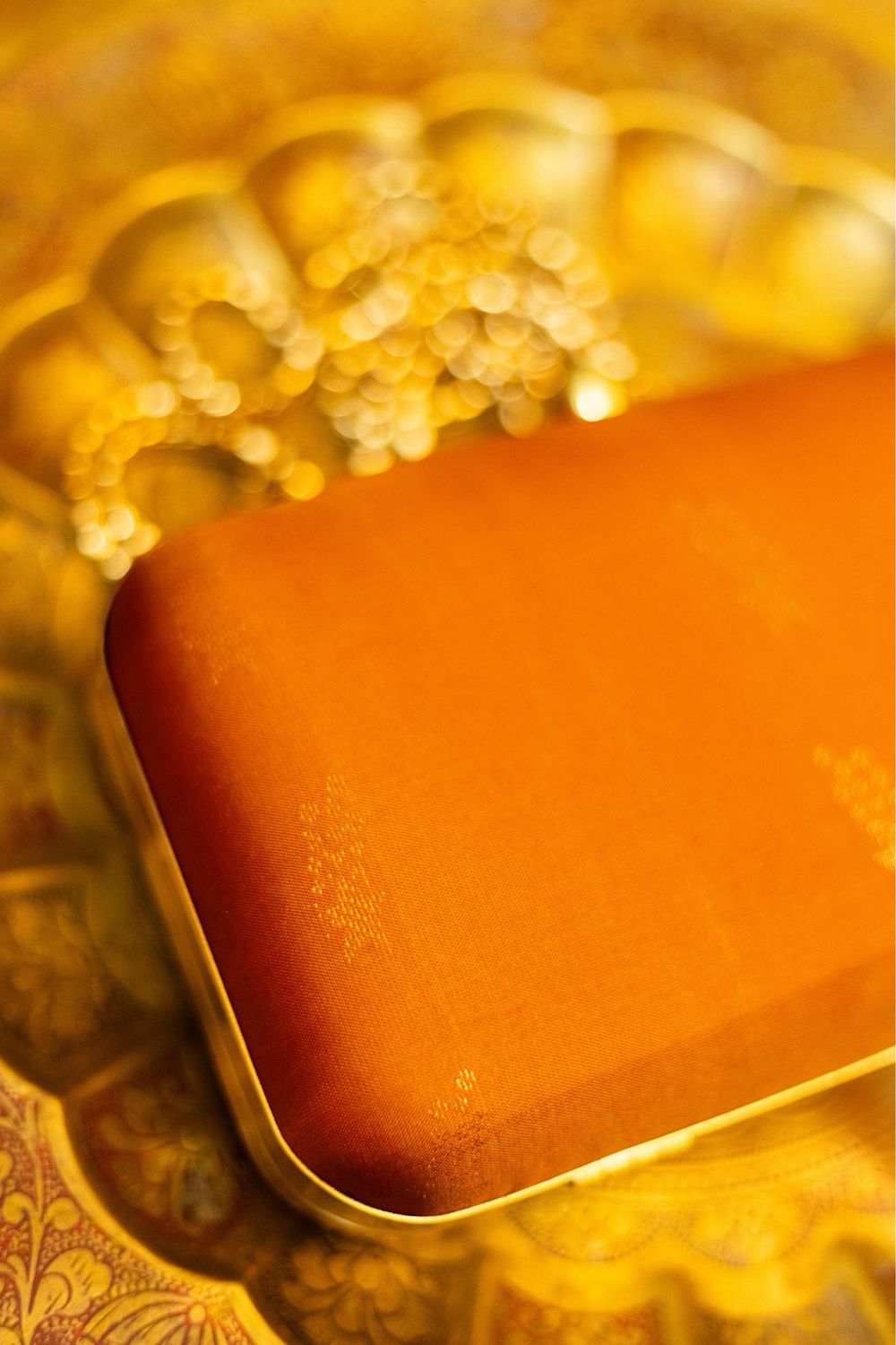 Orange Shooting Star Kanchivaram