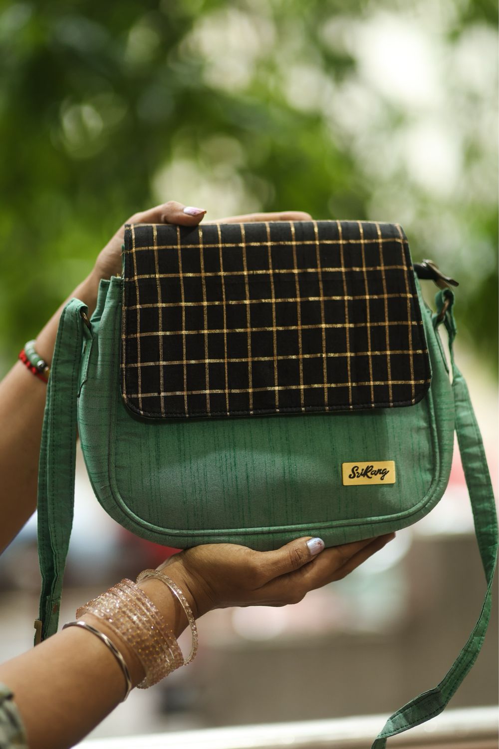 Sea Green With Black Kottadi