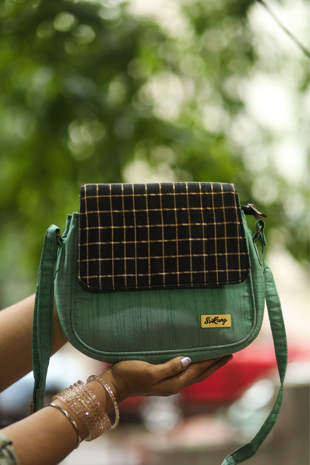 Sea Green With Black Kottadi