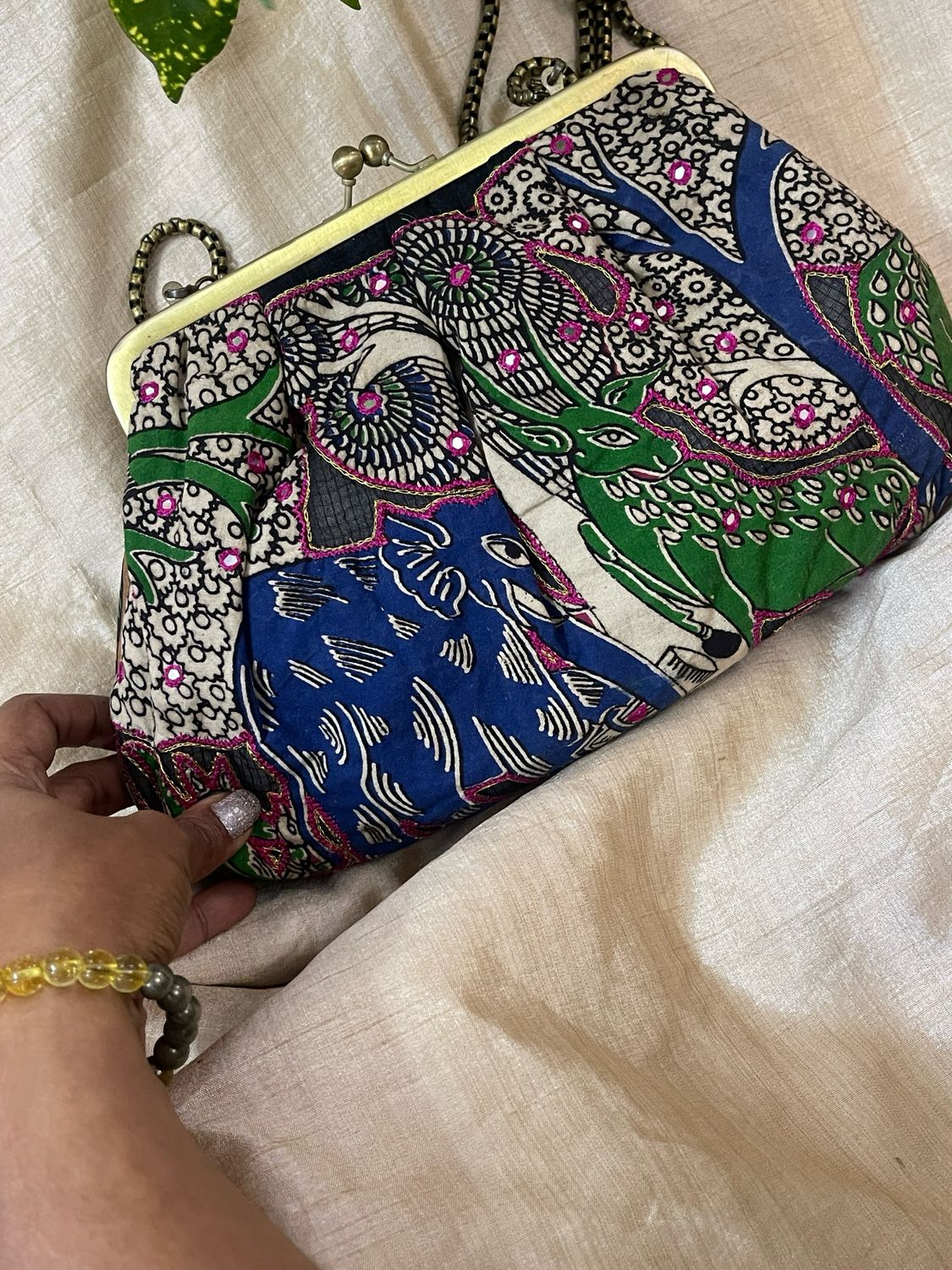 Dark Green Kalamkari