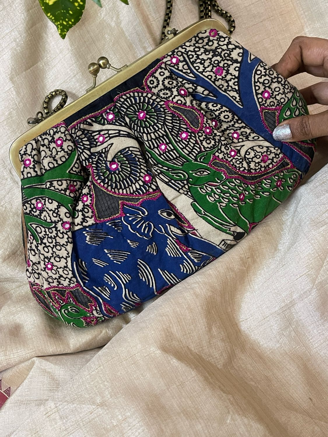 Dark Green Kalamkari