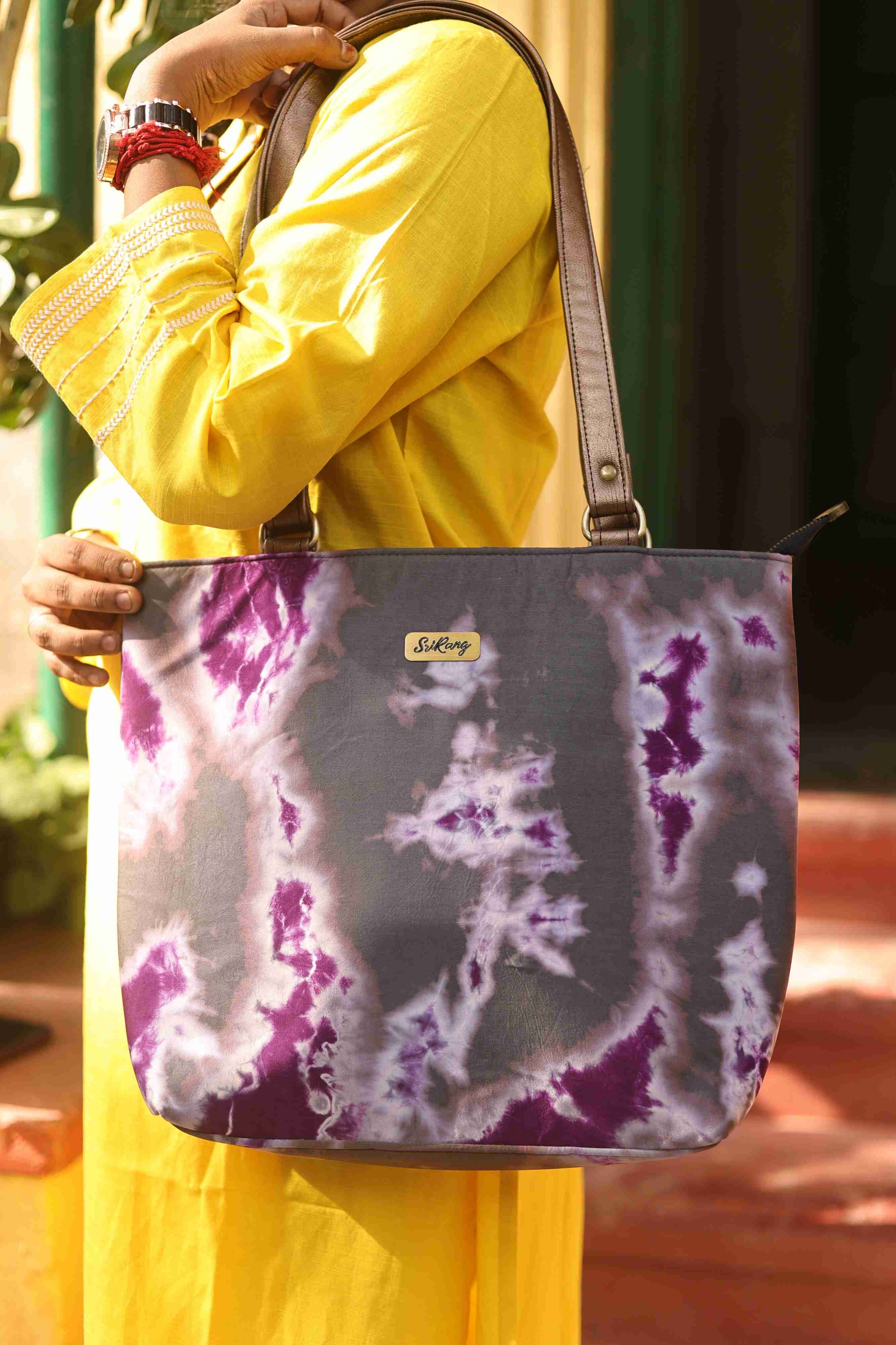 Shibori Grey and purple