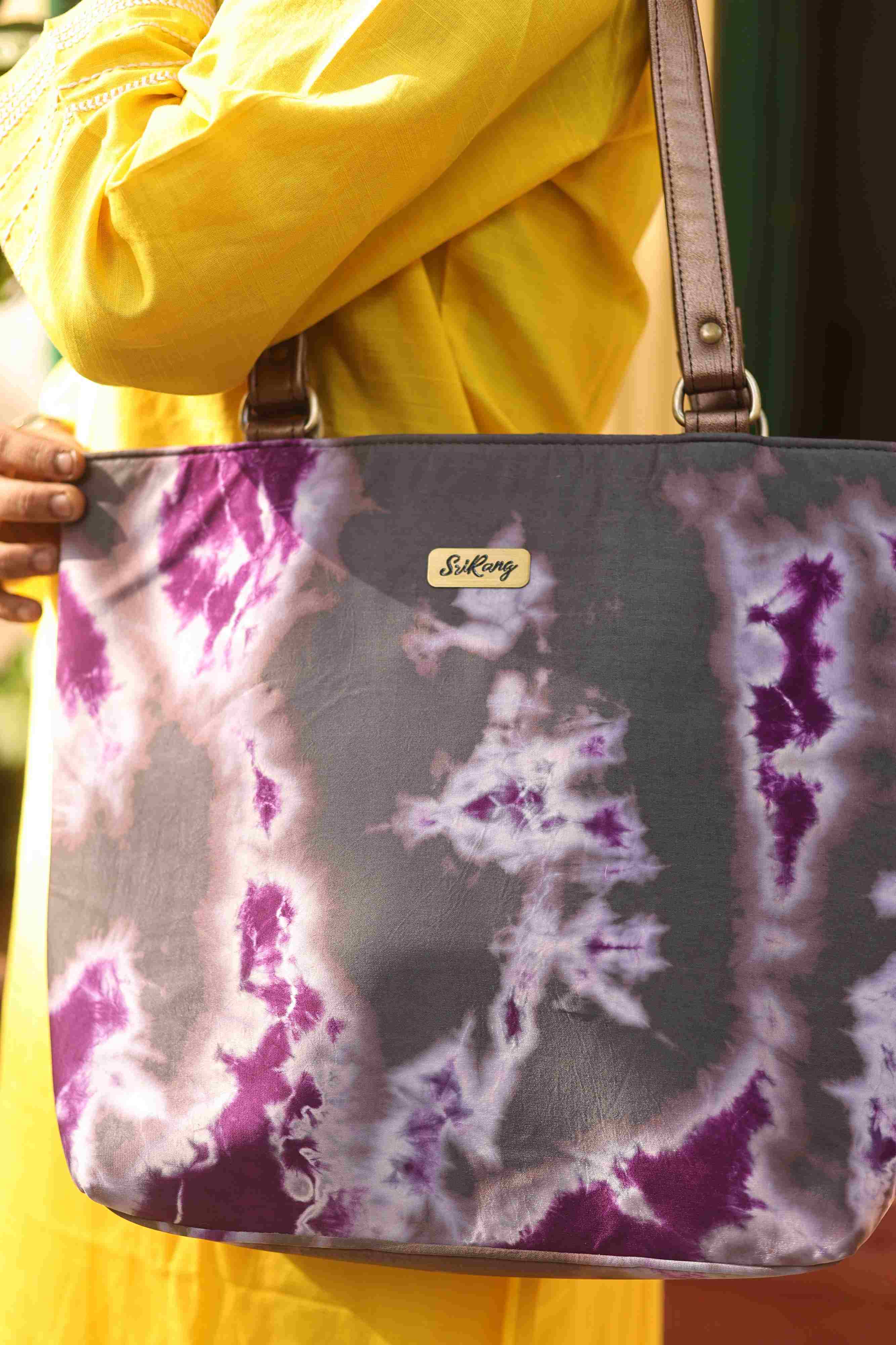 Shibori Grey and purple