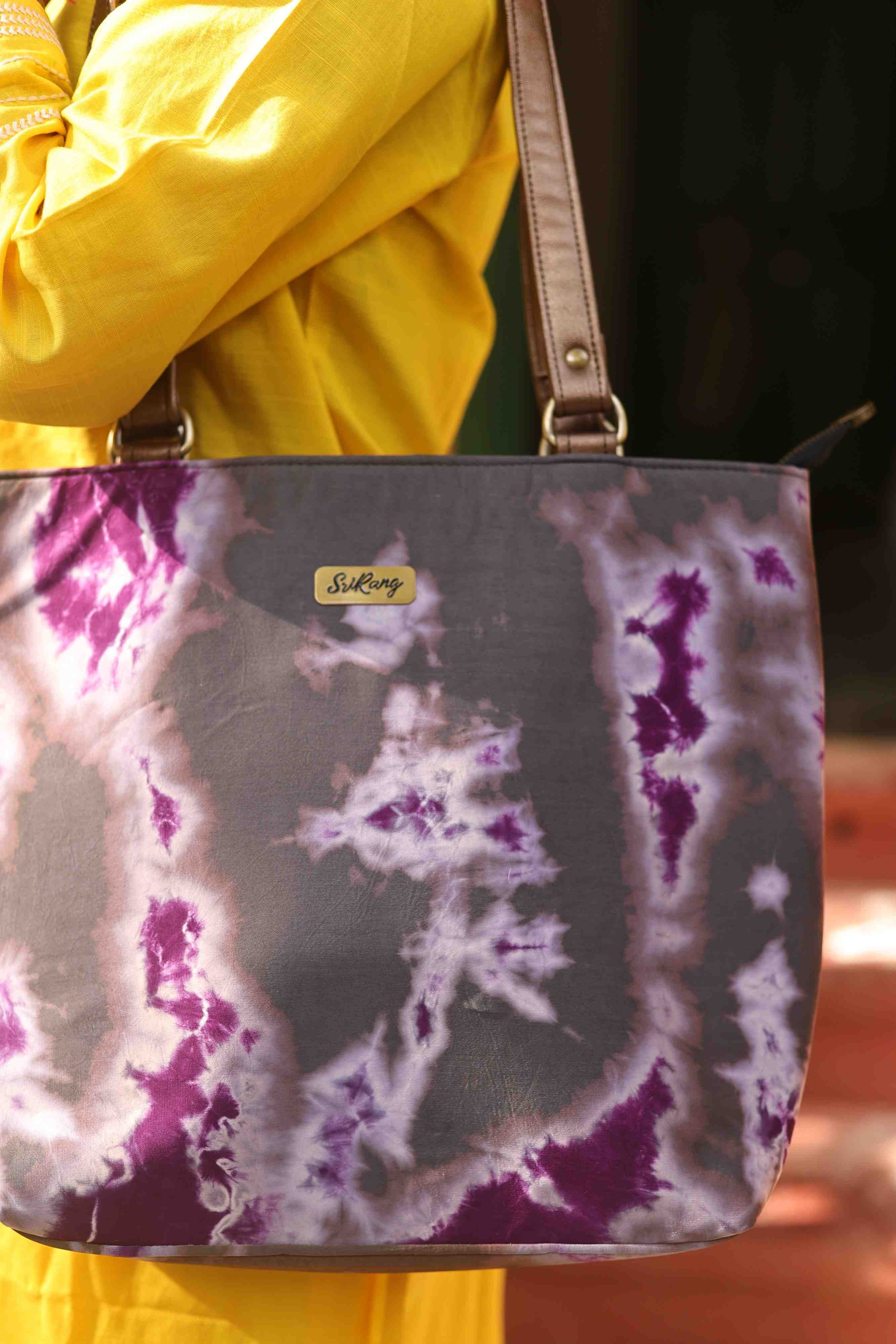 Shibori Grey and purple