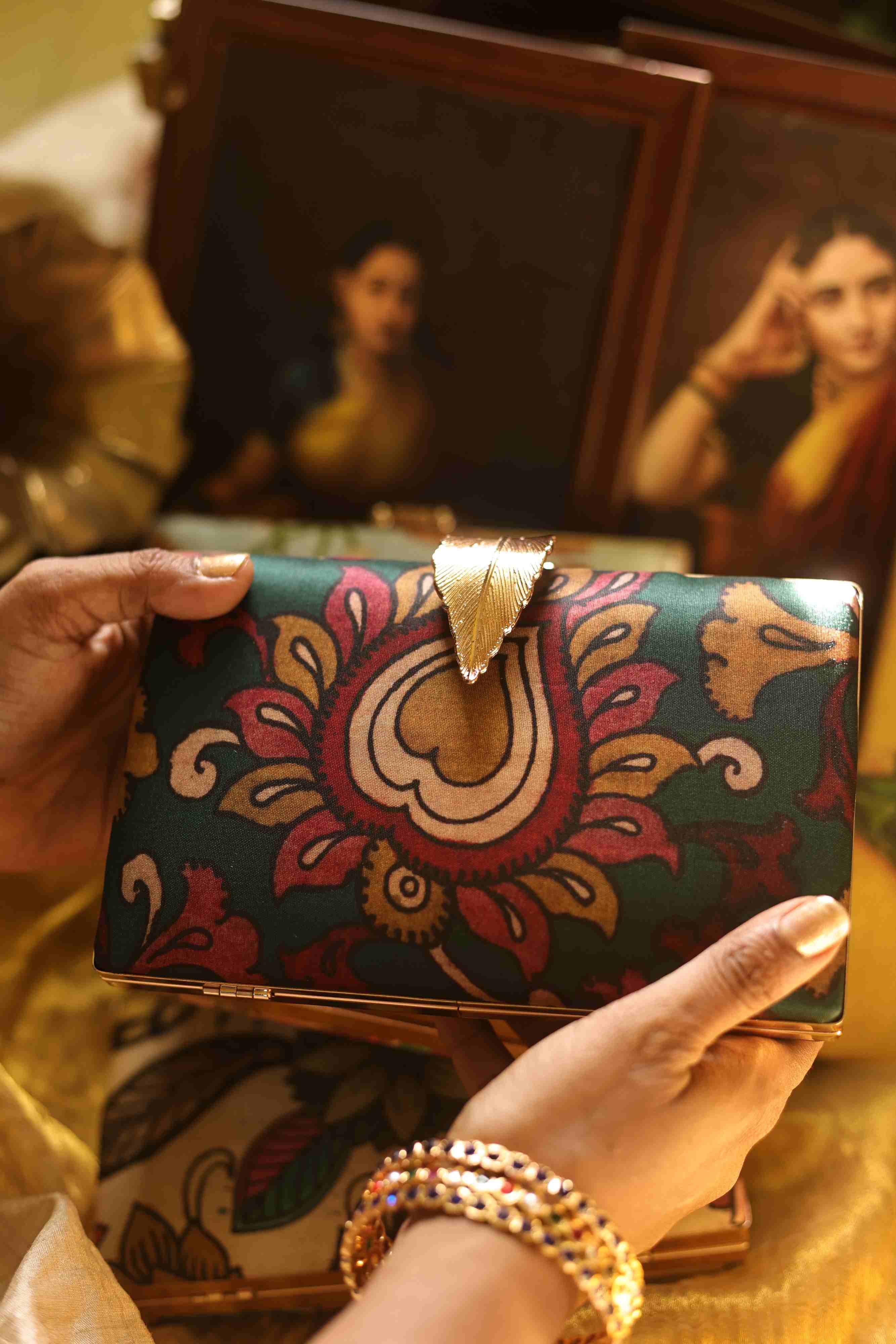 Kalamkari green prints