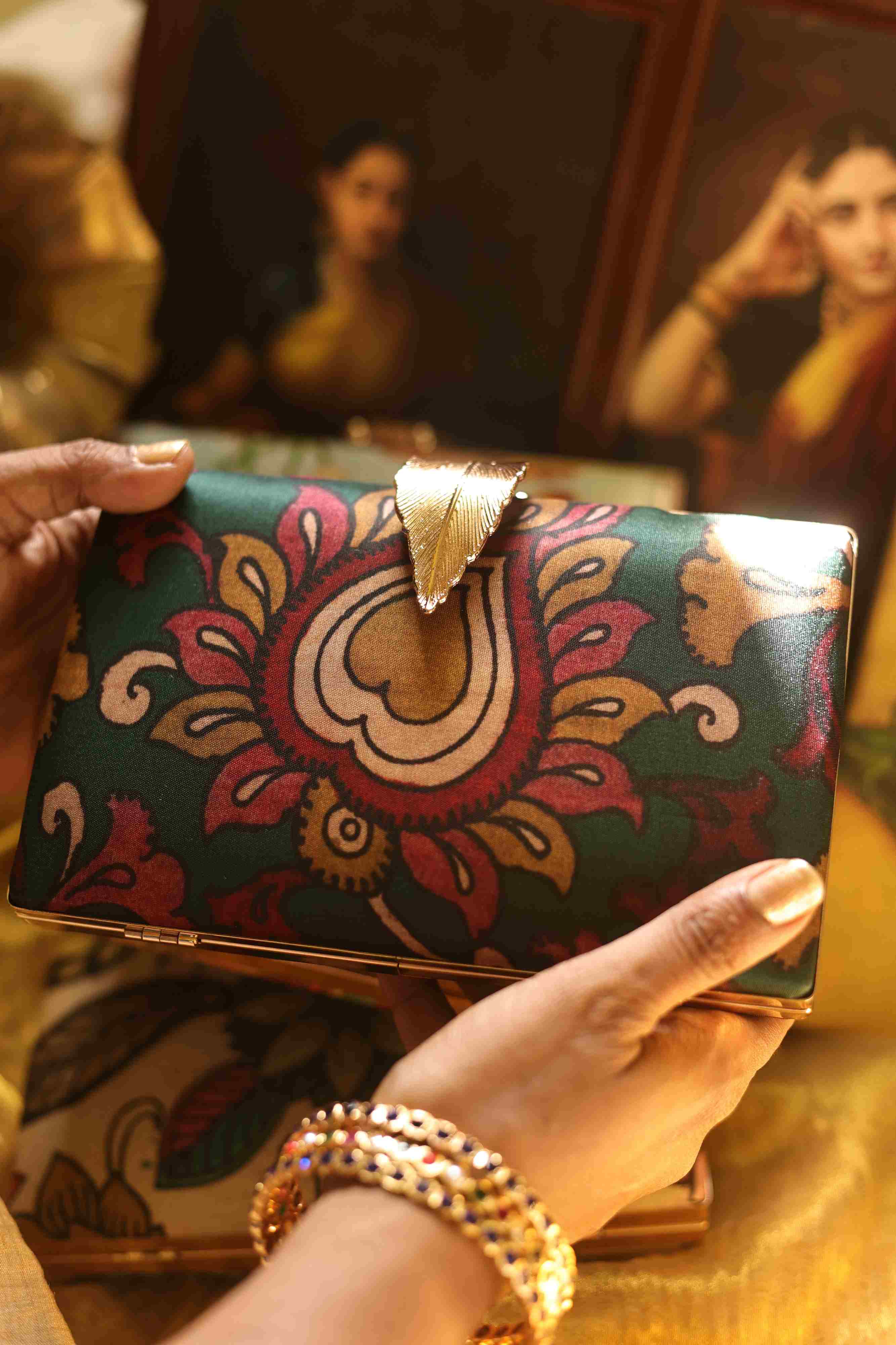 Kalamkari green prints