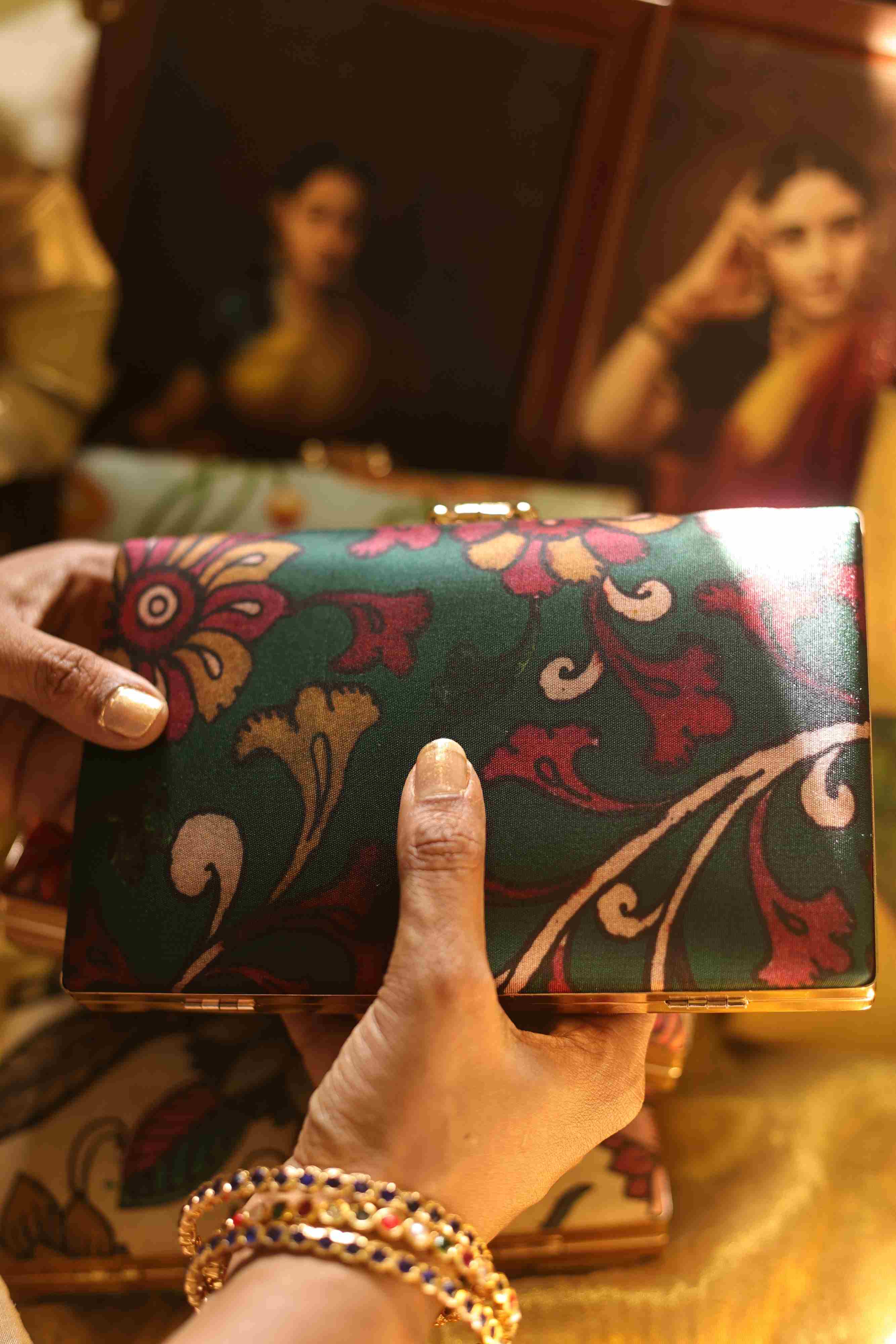 Kalamkari green prints