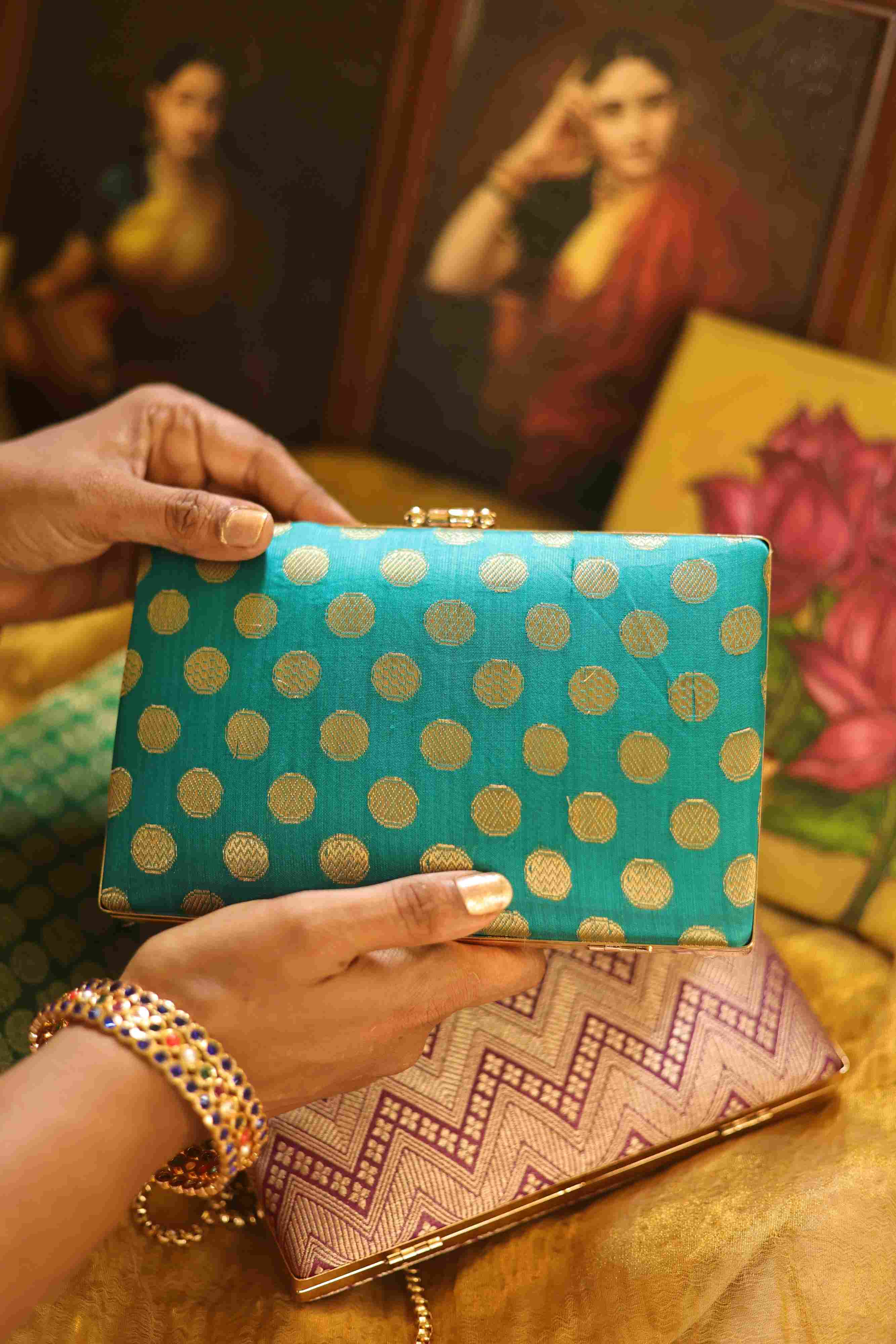 Rama green polka Rudhraksham