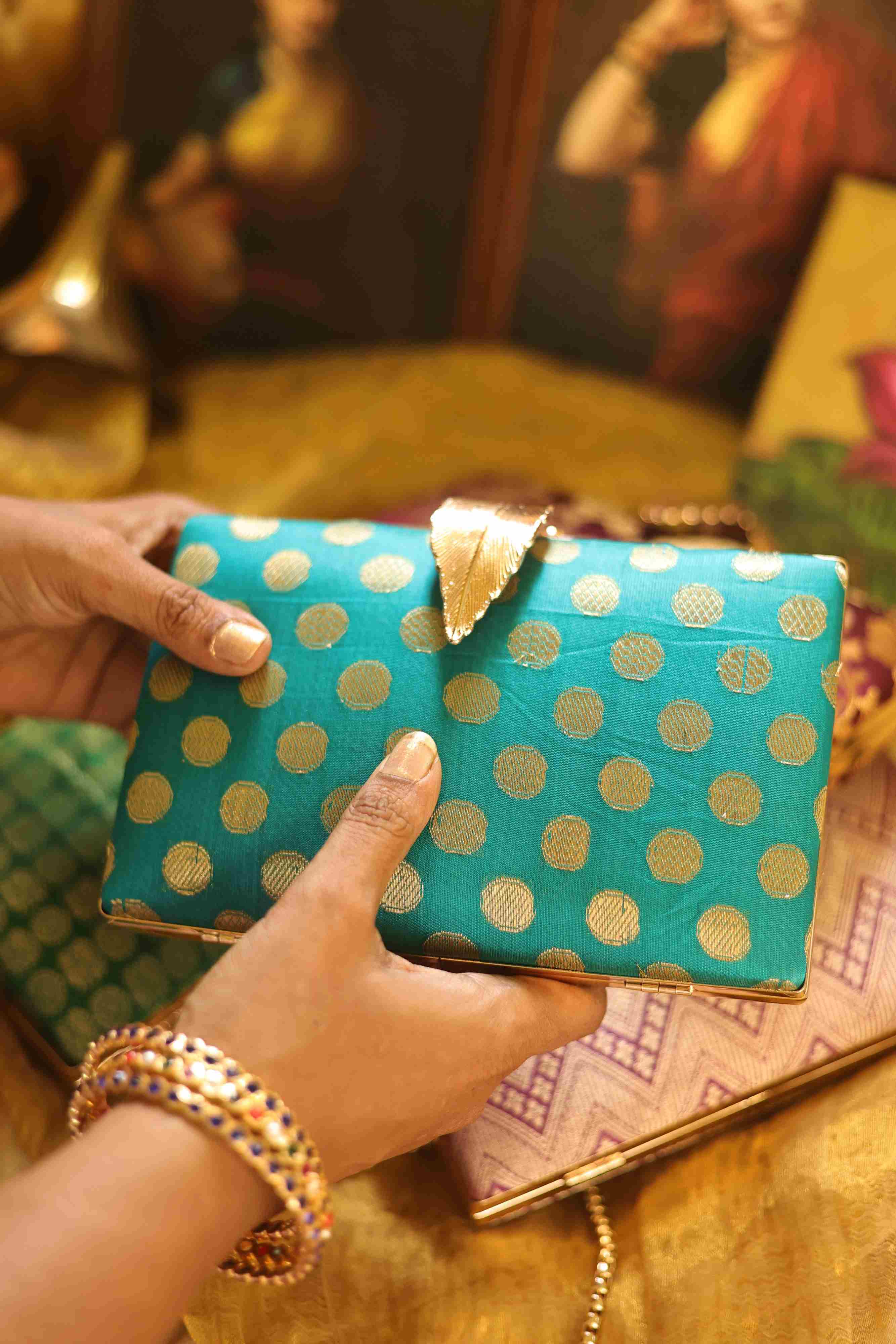 Rama green polka Rudhraksham