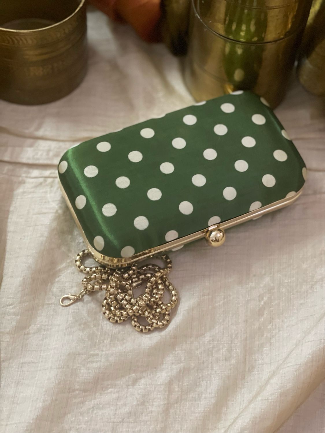 Algae Green Polka Gajji