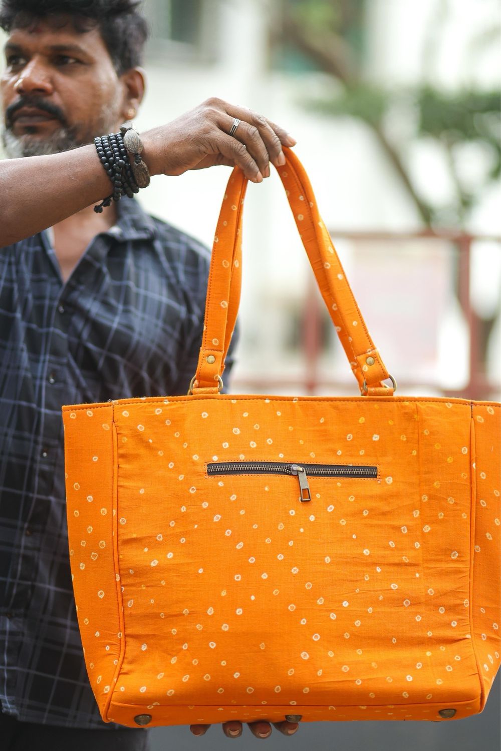 Manjal Orange Sungudi