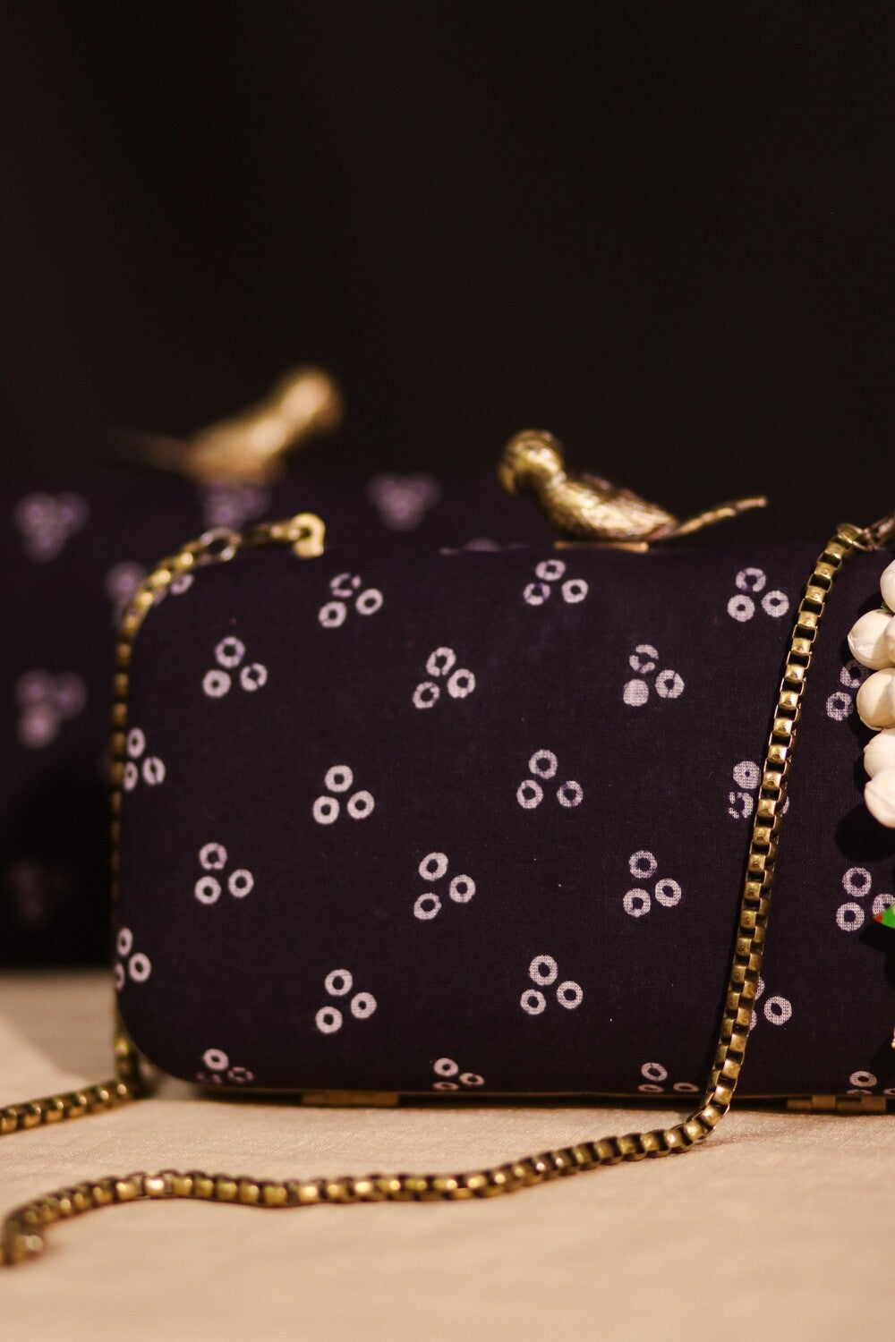 Madurai Sungudi 3 Kan Blackish Blue