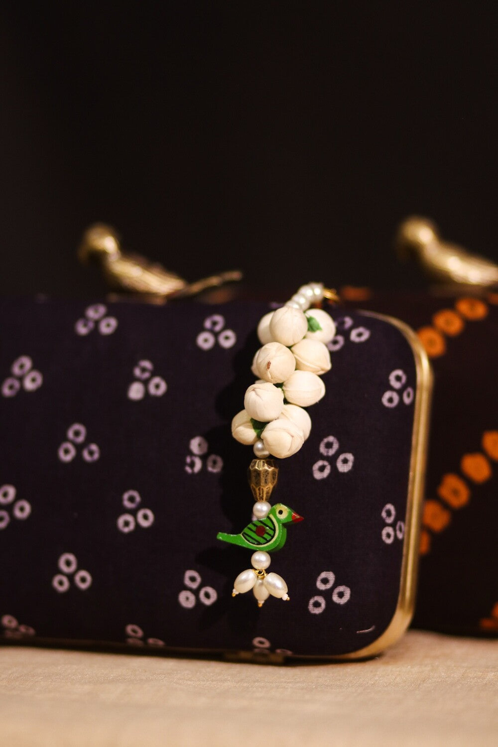 Madurai Sungudi 3 Kan Blackish Blue