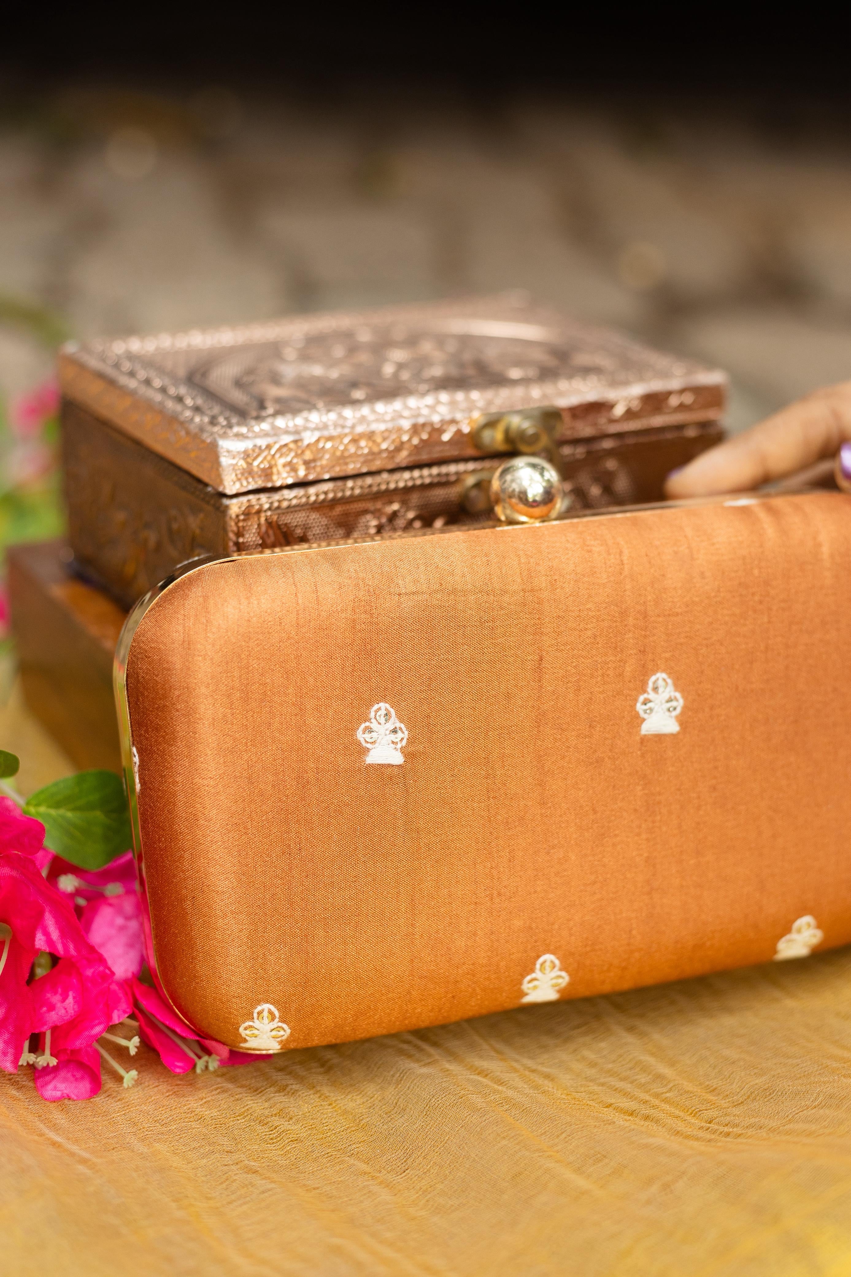 Tusser embroidery honey