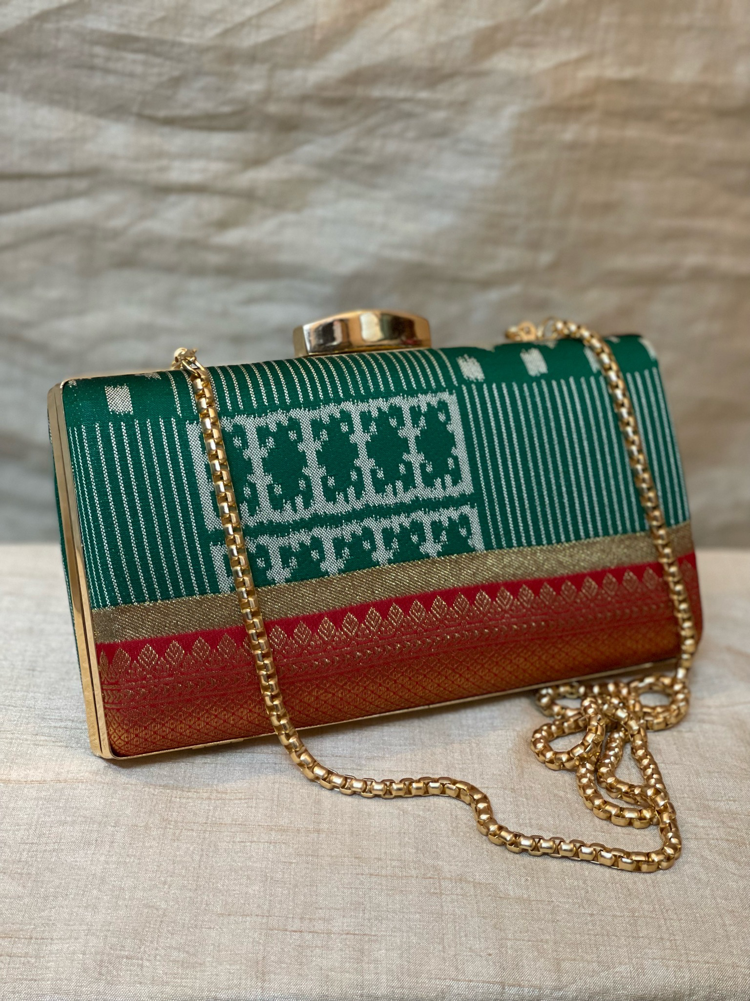 Half Border Ikkat Inspired Paithani