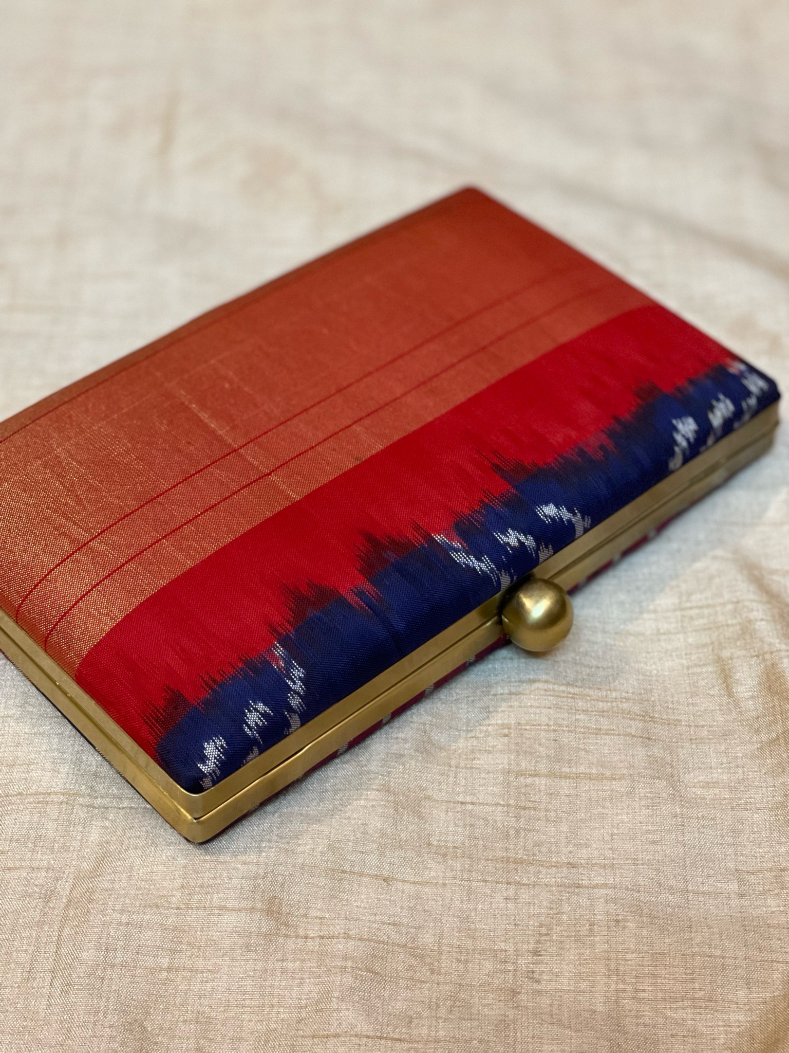 Ikkat Navy Blue Patola Pattern 2