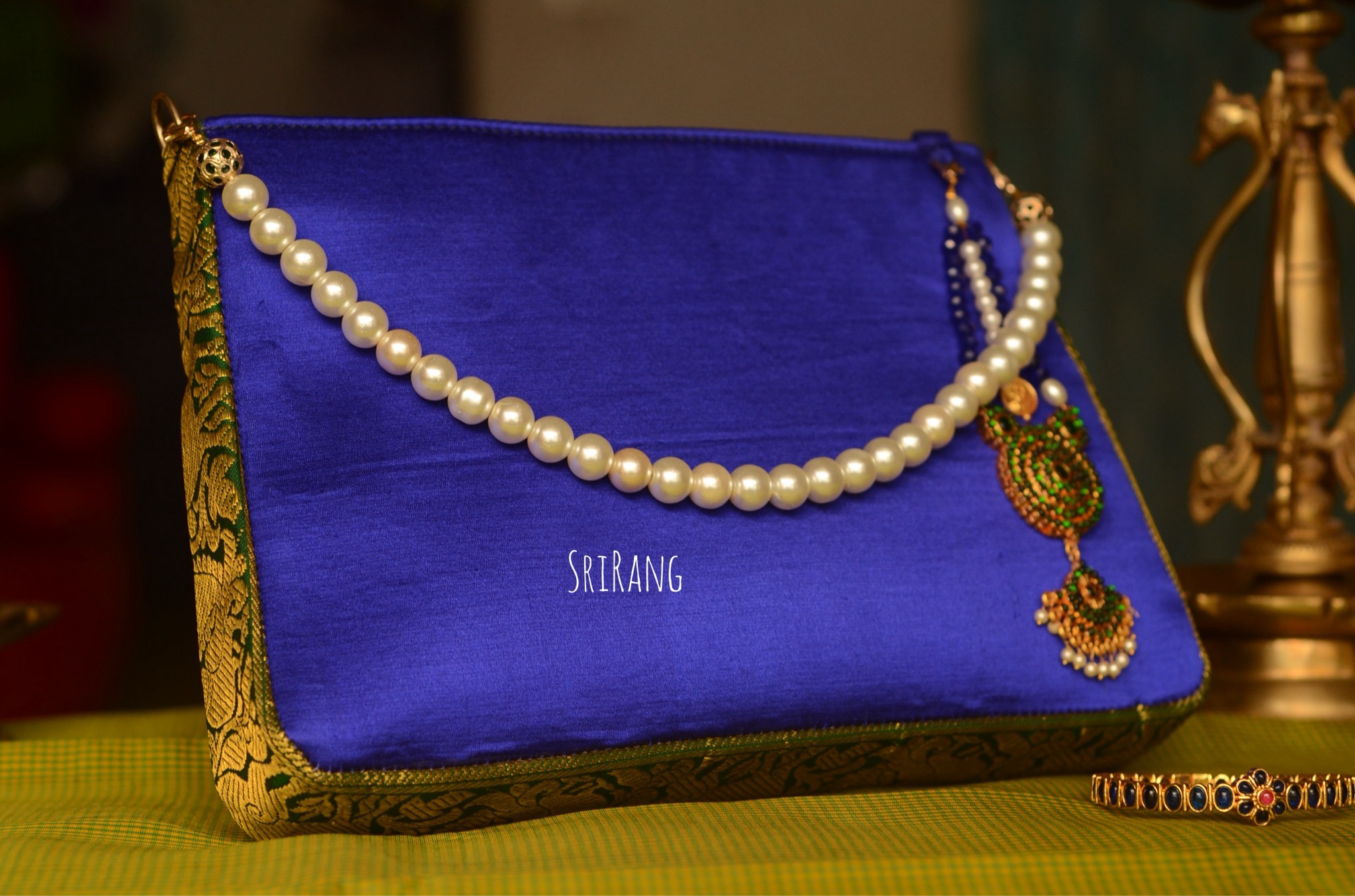 Royal Blue And Green Border