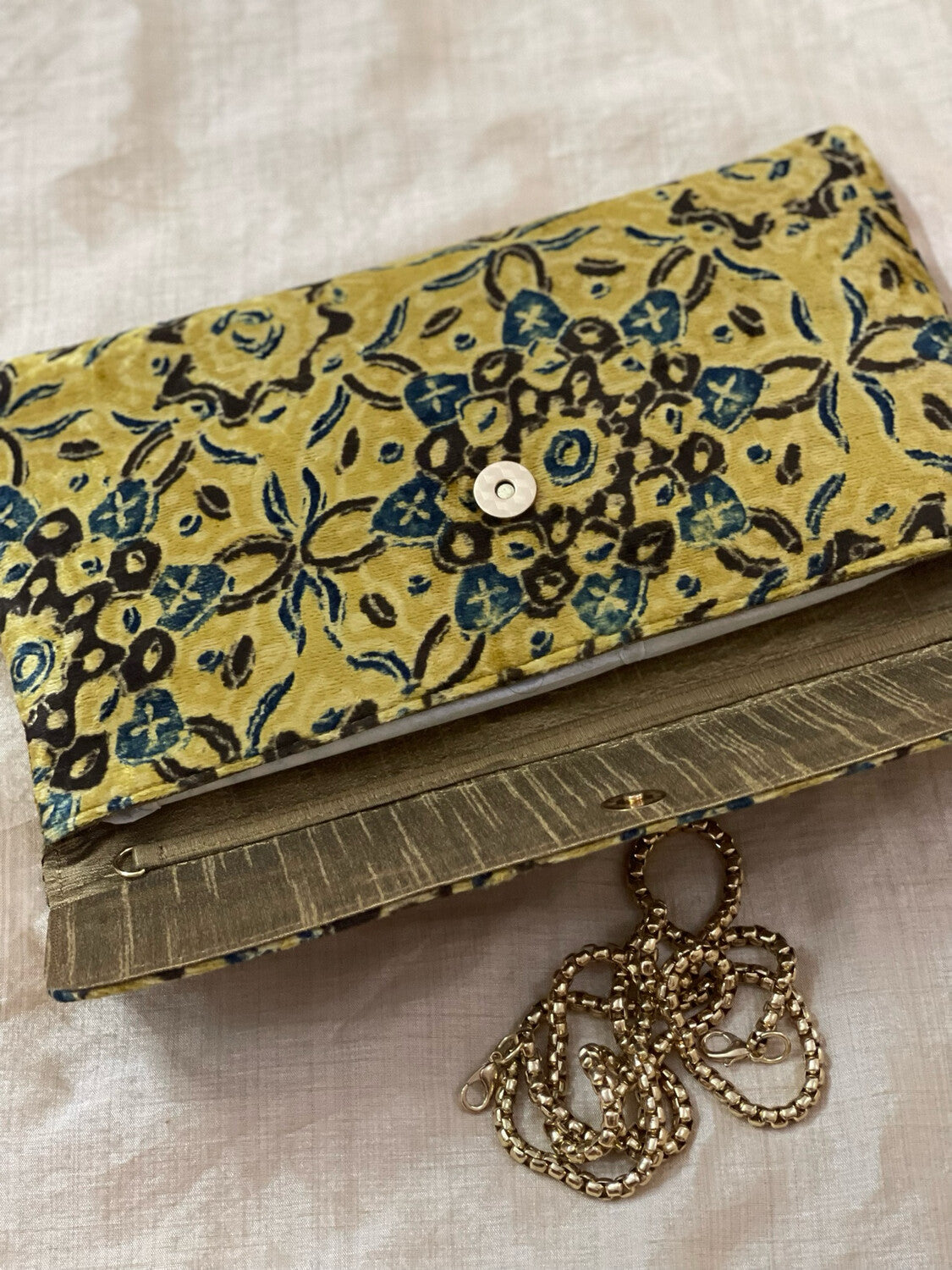 Golden yellow ajrakh