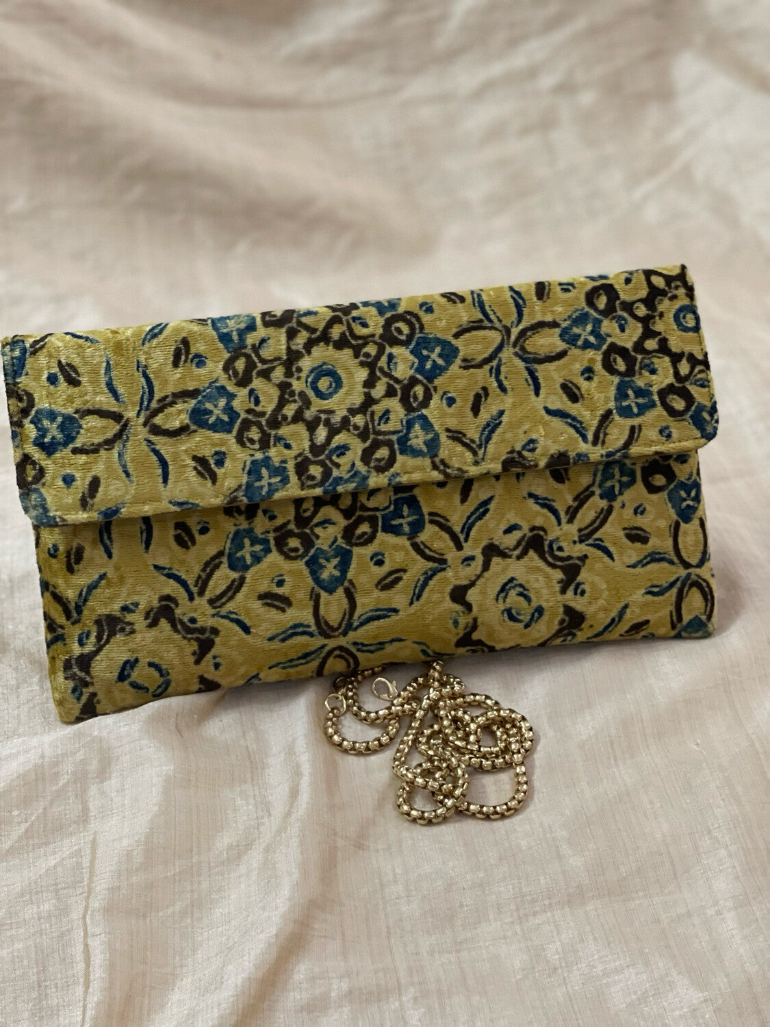 Golden yellow ajrakh