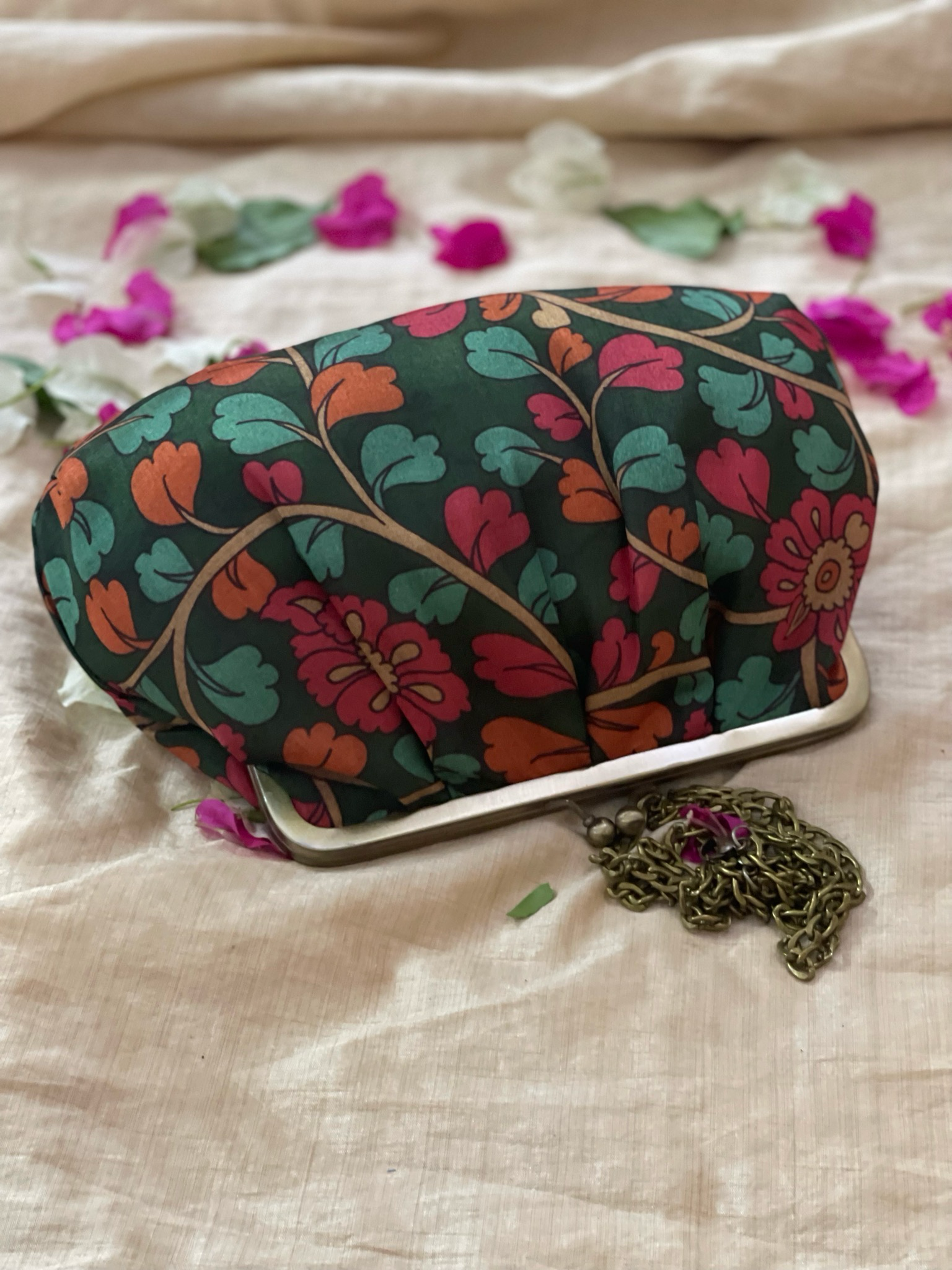 Dark Green Kalamkari