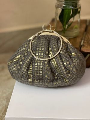 Gray Sequin Embroidery Busu Busu