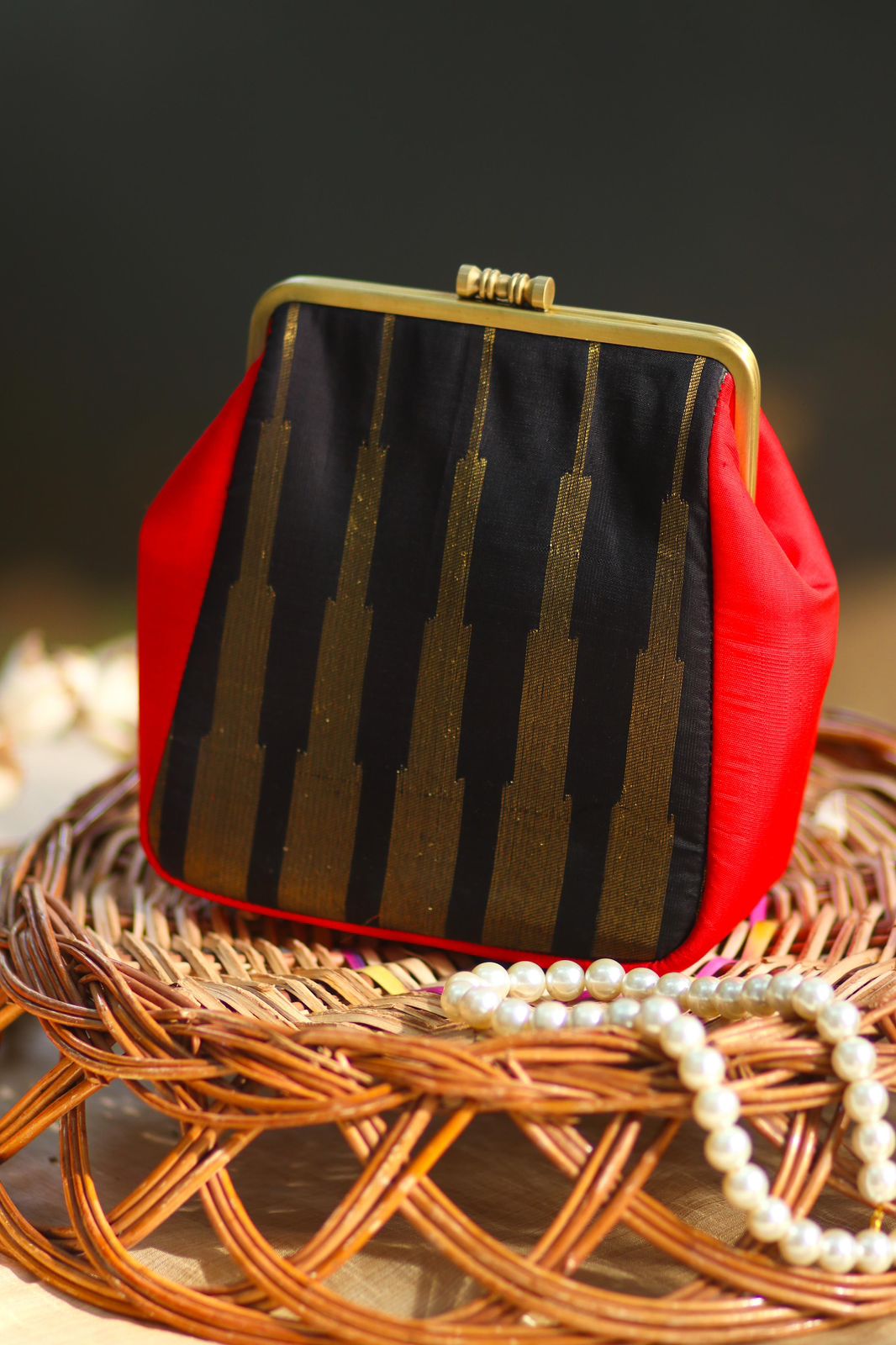 Small Damru 8Kol Red & Black