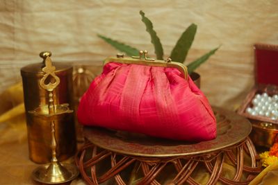 Double Shade Yellow Shot Pink Rudhraksh Kamalam