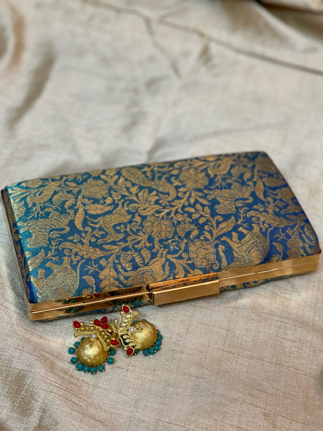 Double Shade Turquoise Blue And Lilac