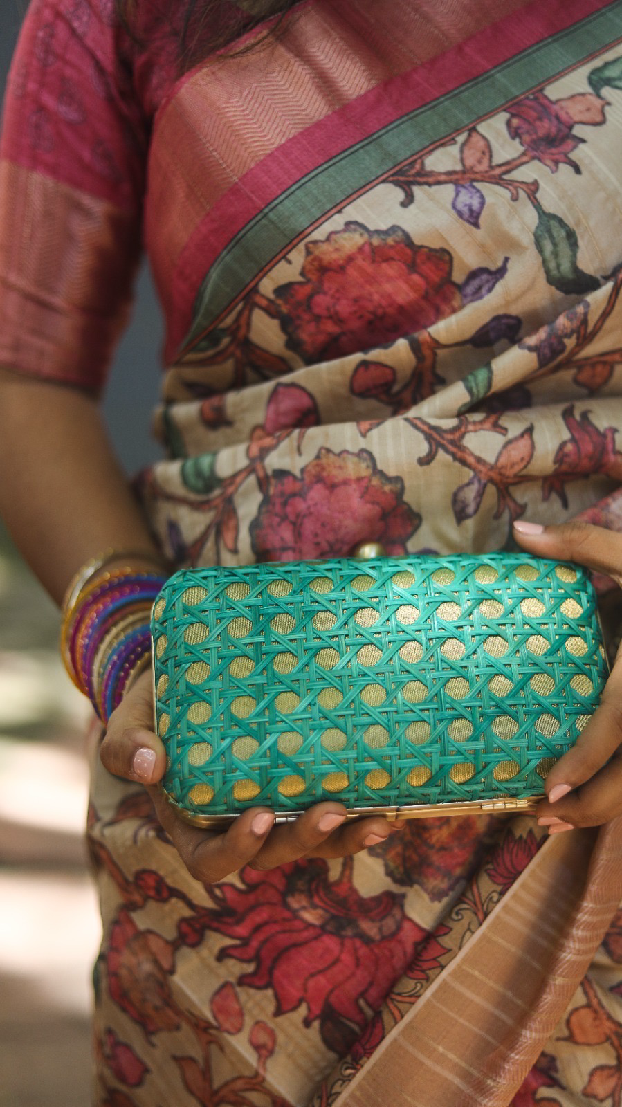 Leaf Green Rattan Madhulika