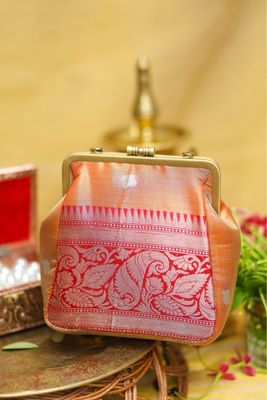 Orange And Red Silk Tissue