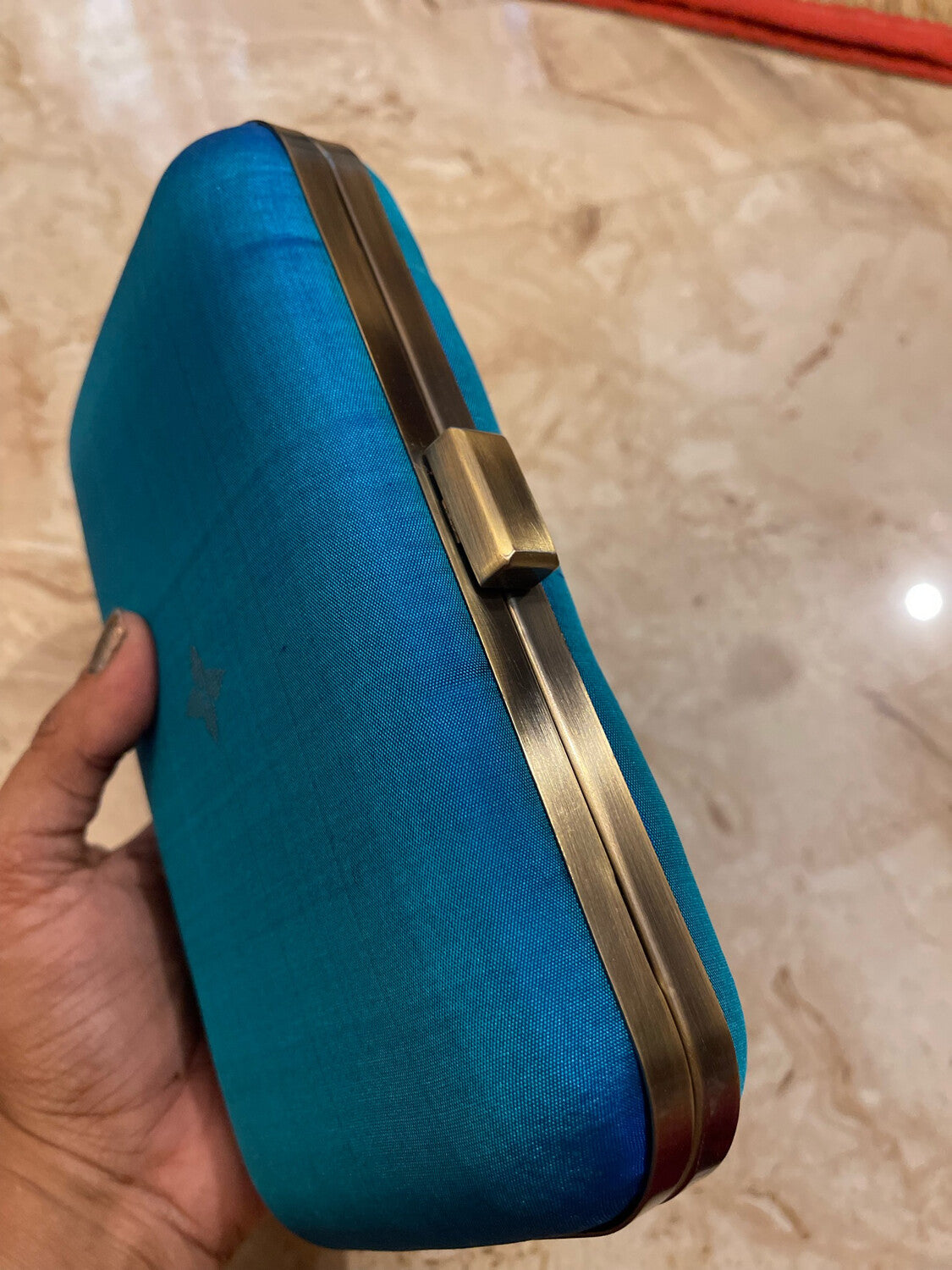 Single Motif Peacock Blue