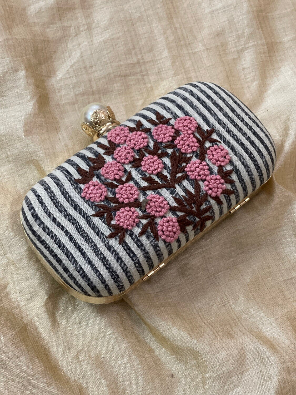 Stripes with Japanese Blossoms