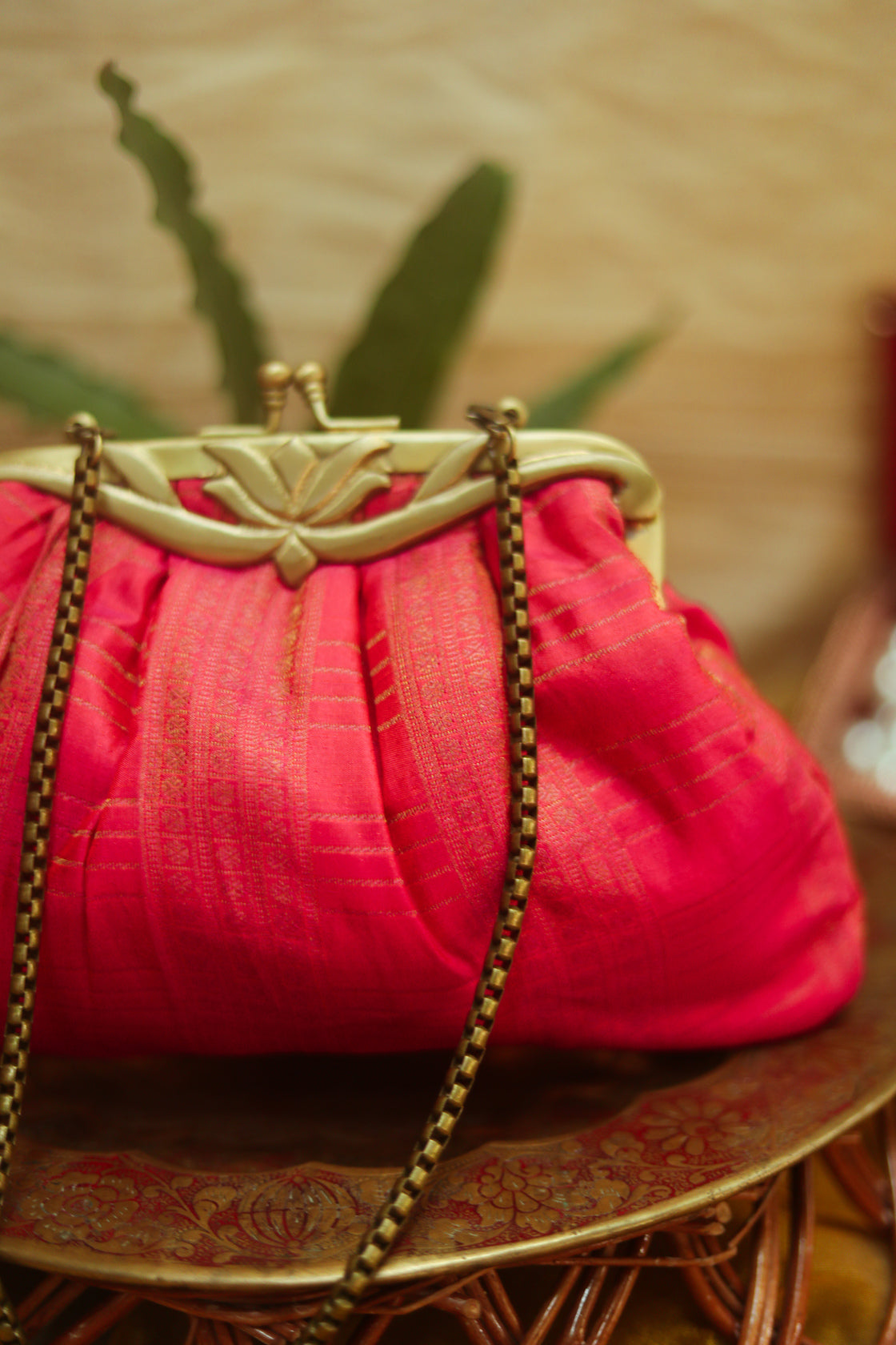 Double Shade Yellow Shot Pink Rudhraksh Kamalam