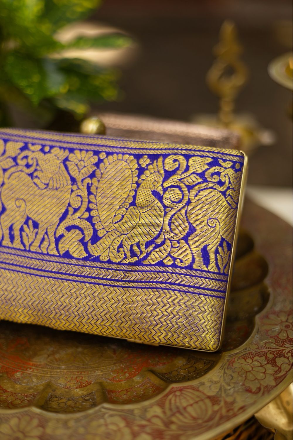 Blue Chevron With Yazhi And Mayil