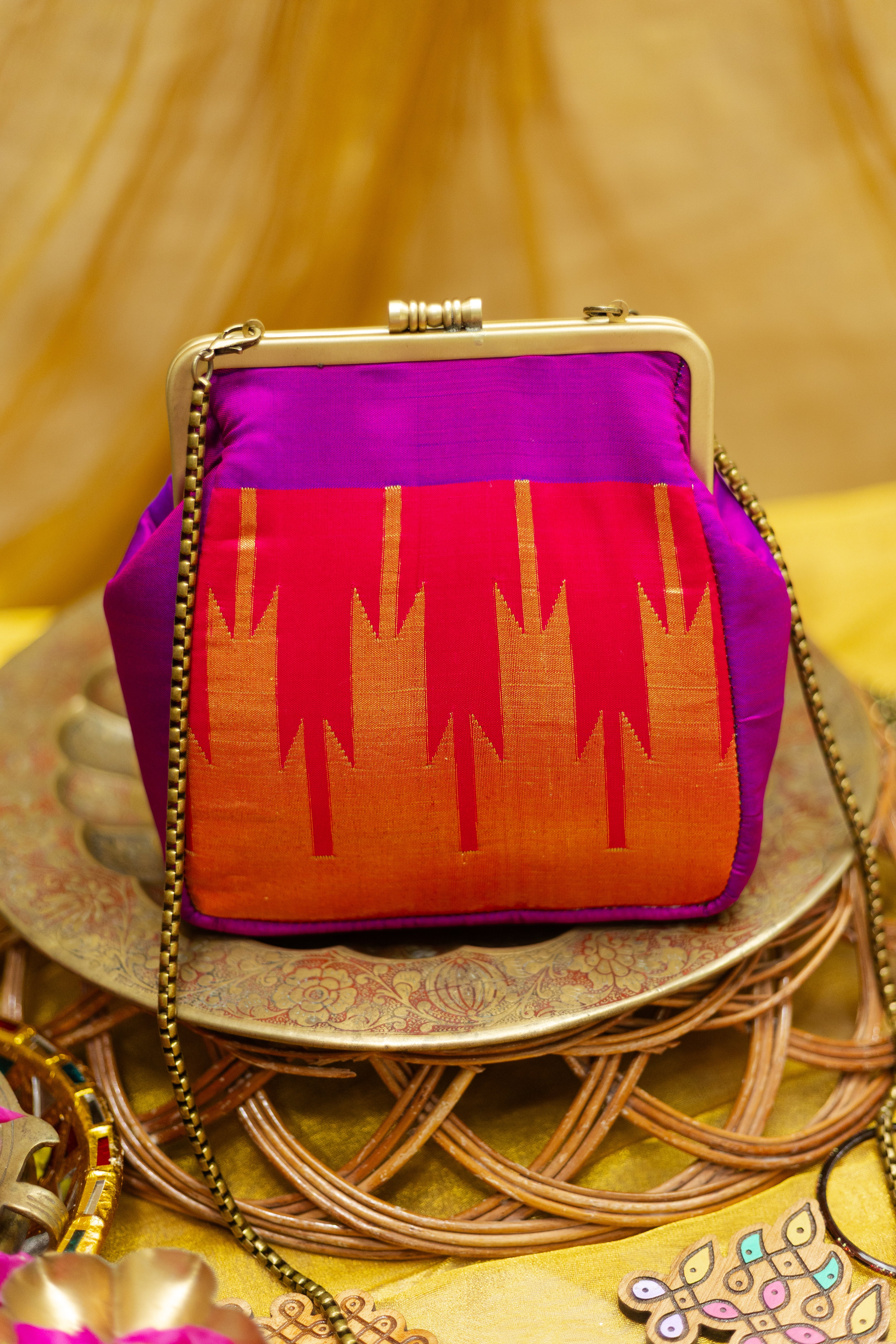 Royal Pink andvadamalli  Small Damru