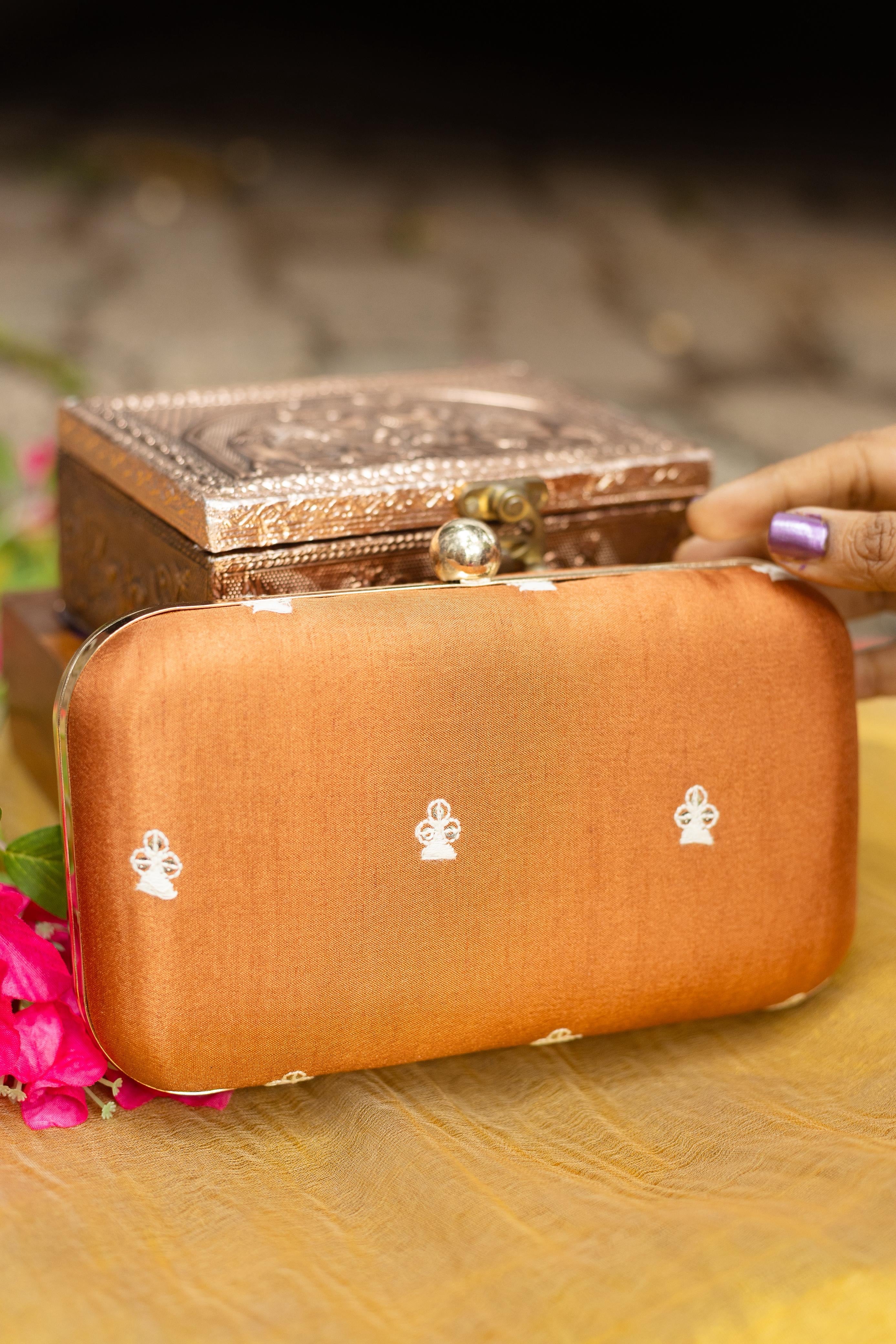 Tusser embroidery honey