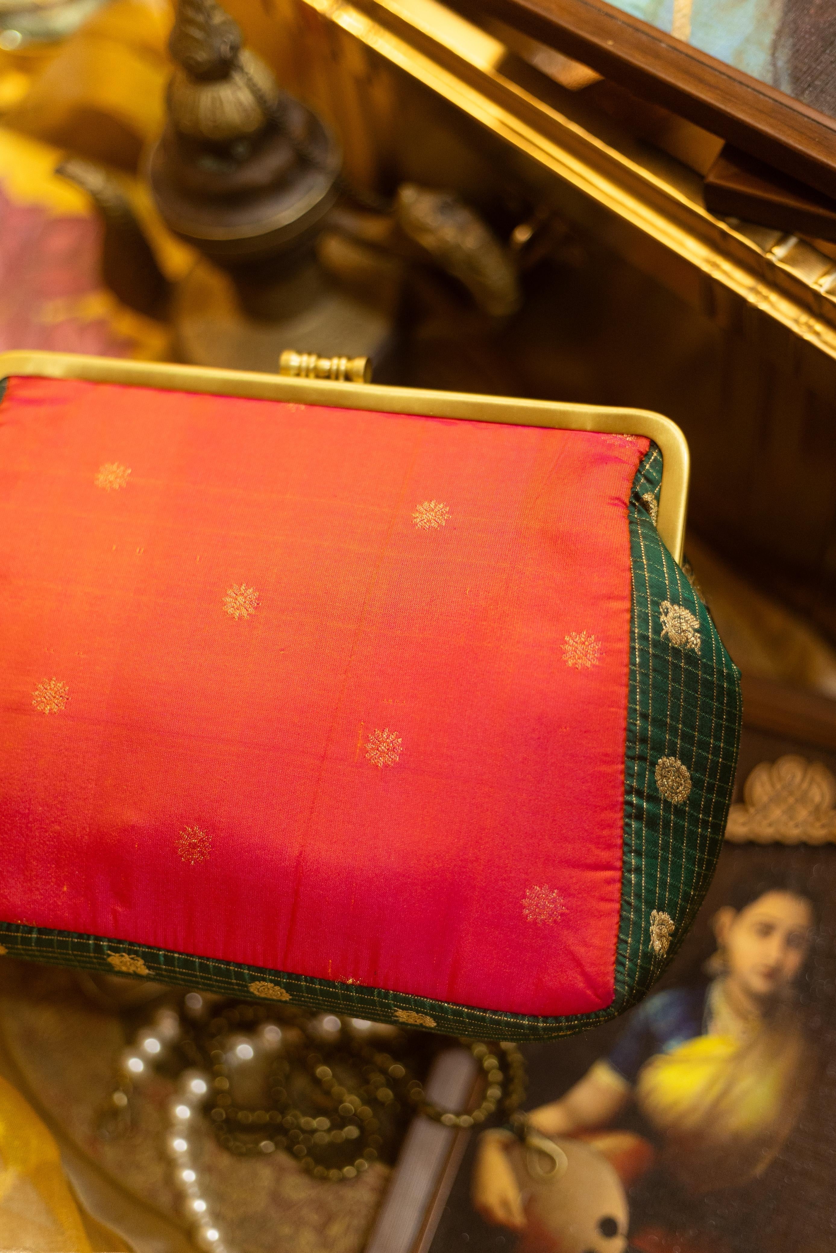 Peach shot with green Venkatagiri