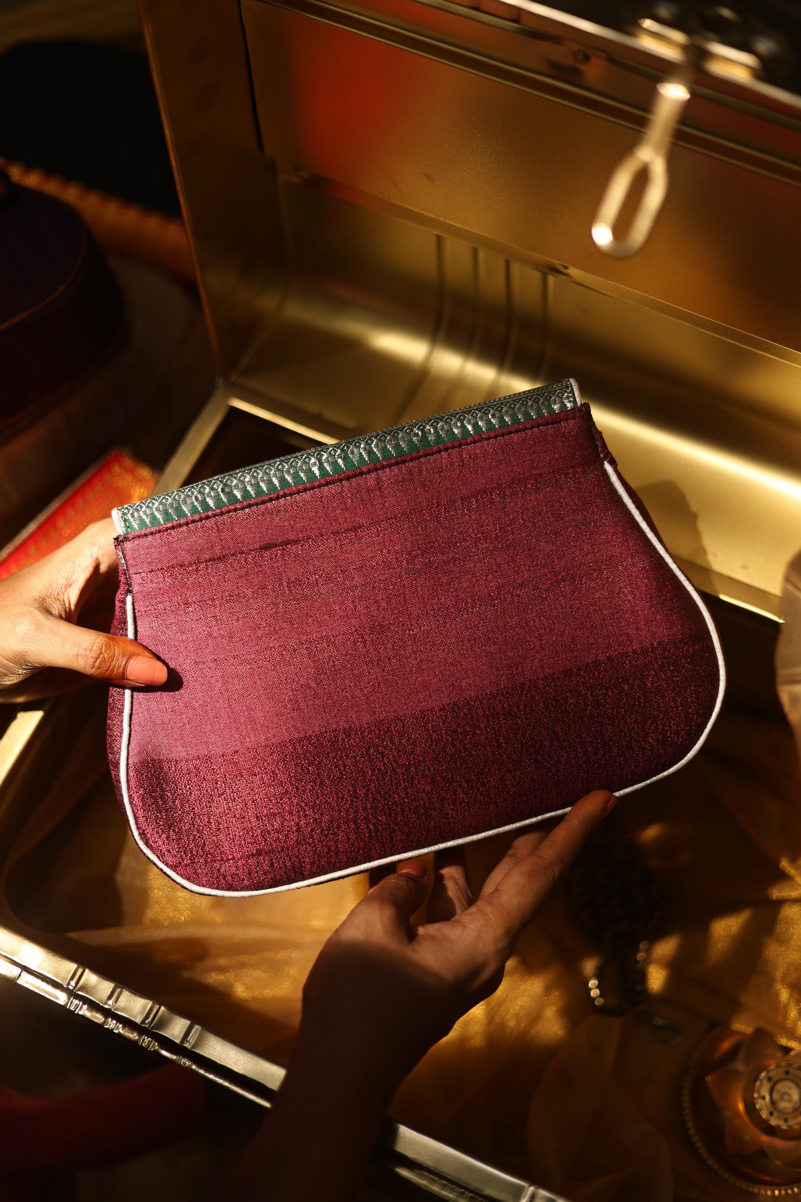 Maroon and green with silver Gandaberunda NRAI