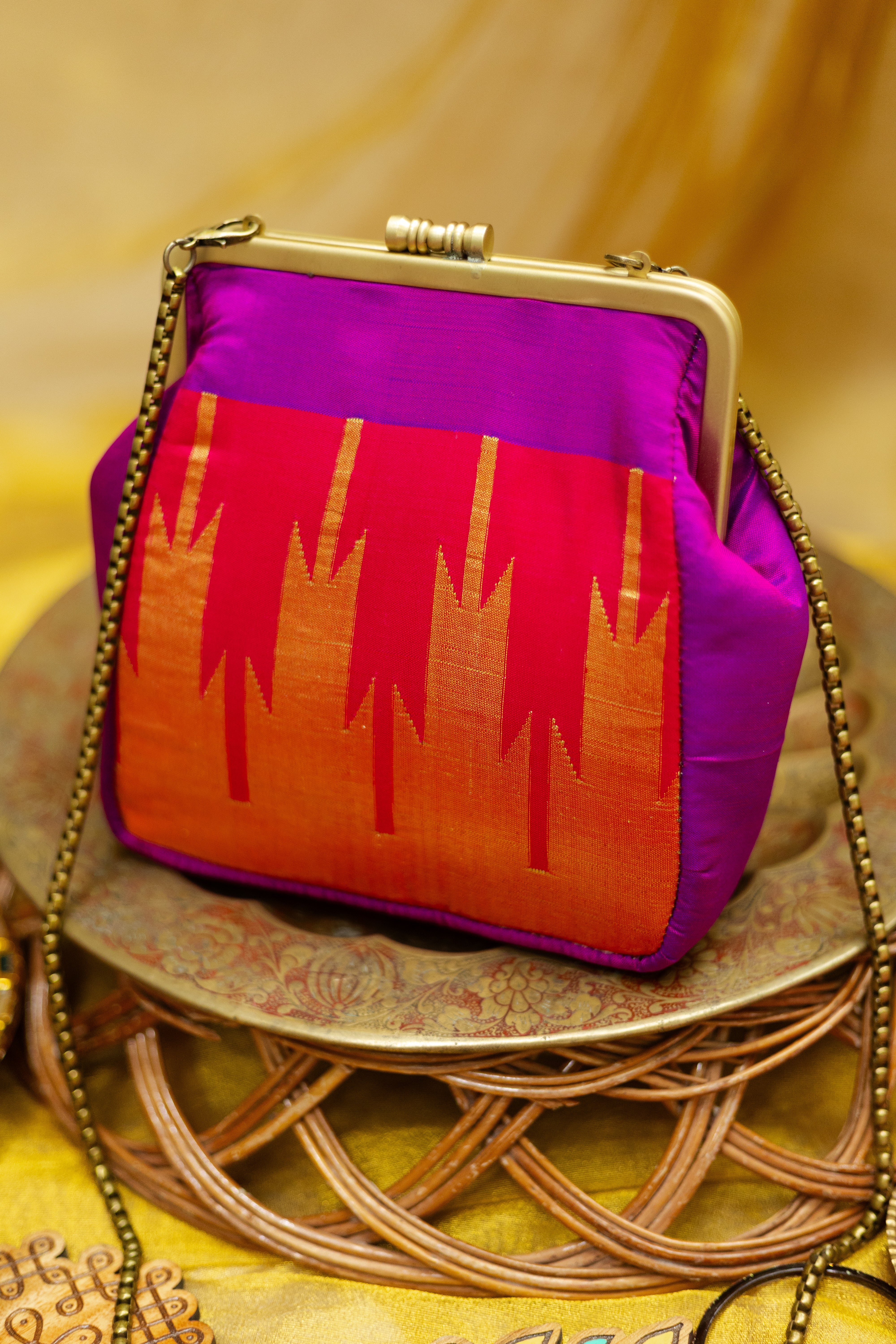 Royal Pink andvadamalli  Small Damru