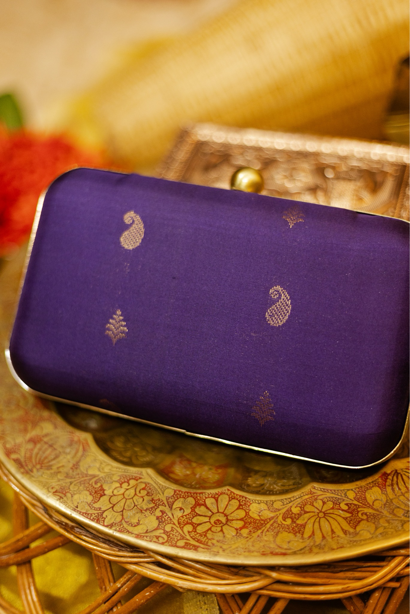 Violet Paisley Kanchi Silk