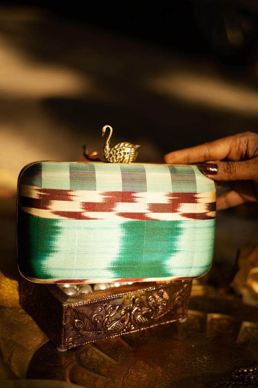 Chocolate Brown Checks with Kutni Swan