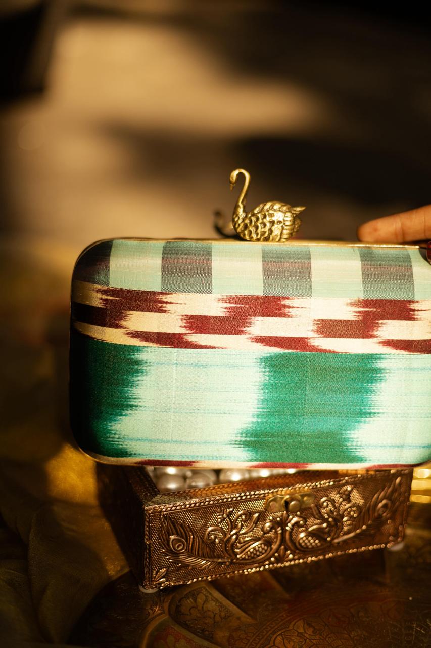 Chocolate Brown Checks with Kutni Swan