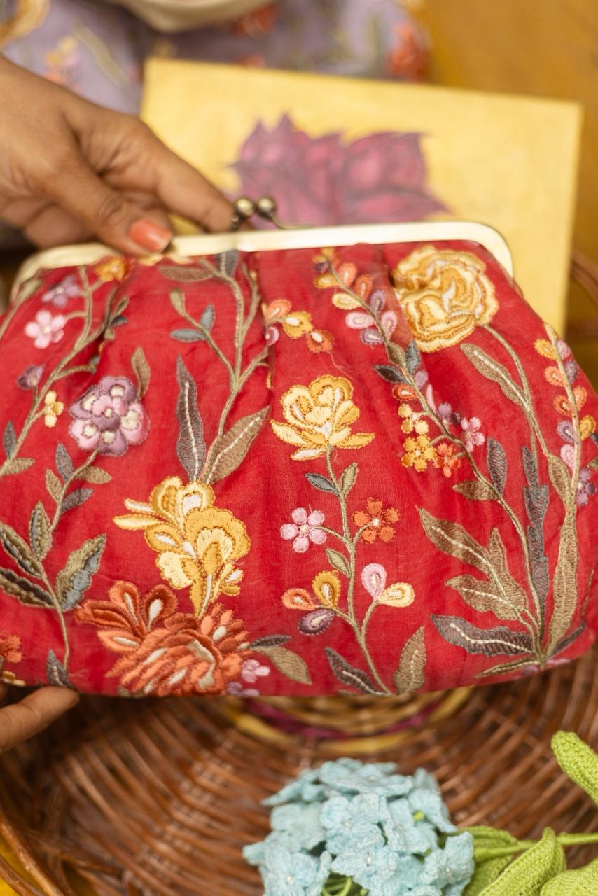 Tomato red parsigara inspired embroidery-2