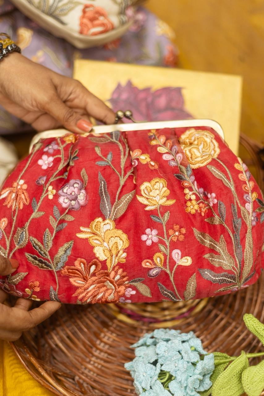 Tomato red parsigara inspired embroidery-2