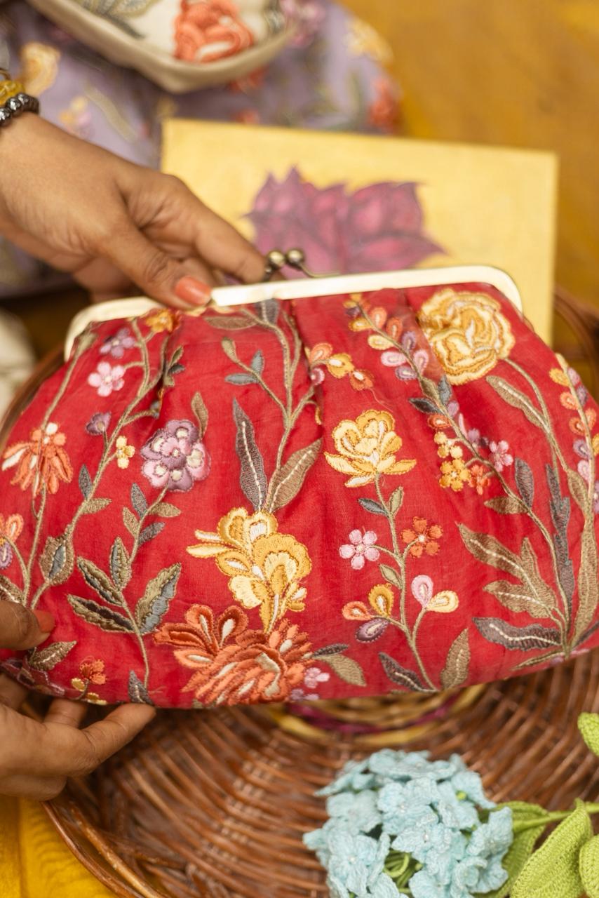 Tomato red parsigara inspired embroidery-2