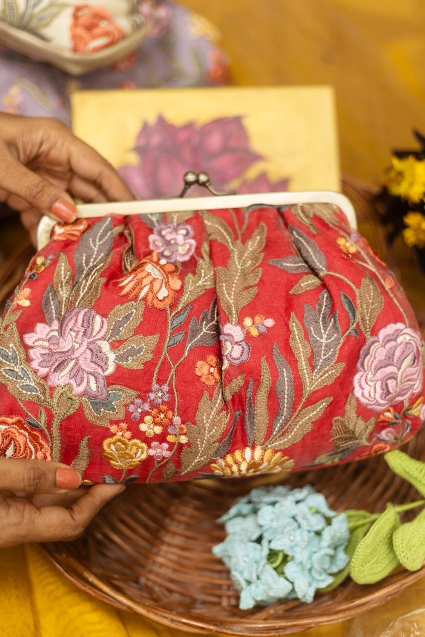 Tomato red parsigara inspired embroidery-1