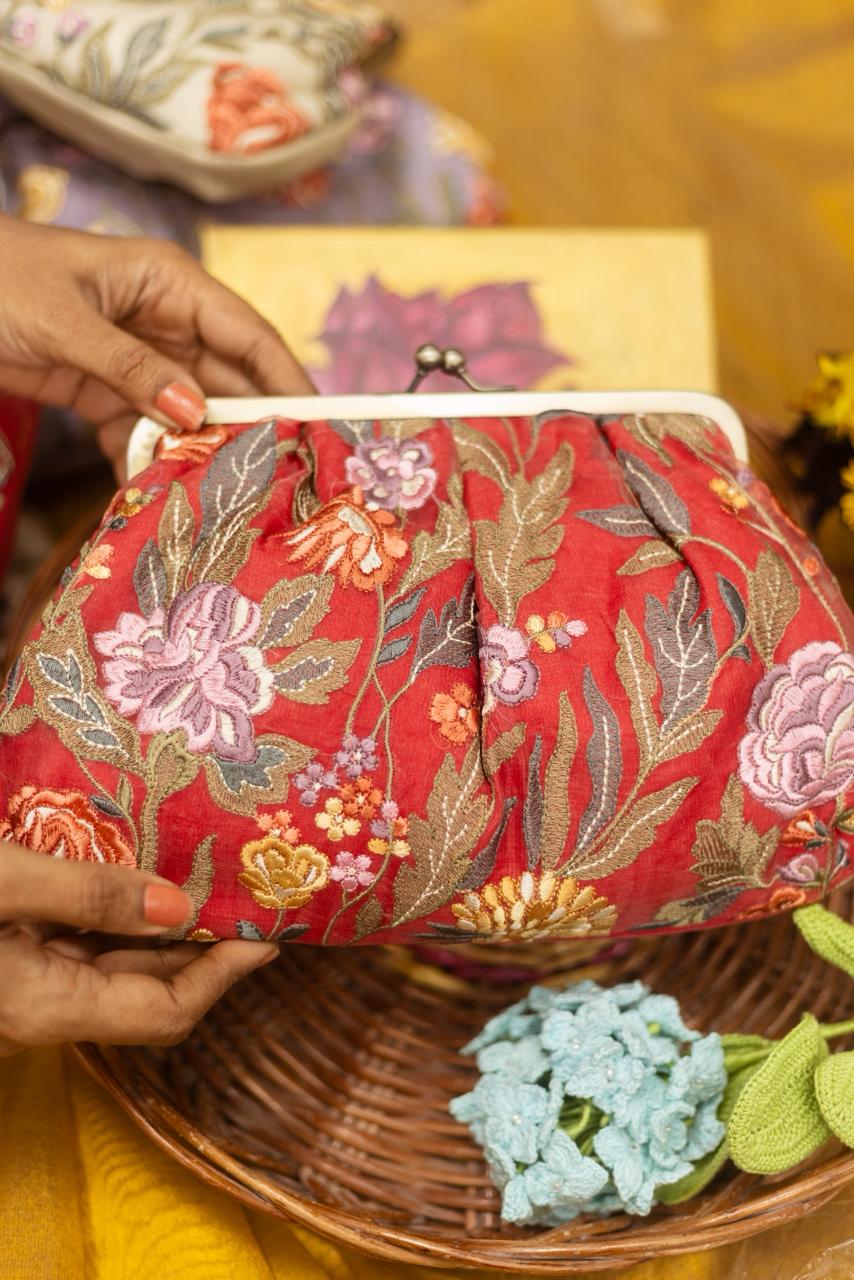 Tomato red parsigara inspired embroidery-1