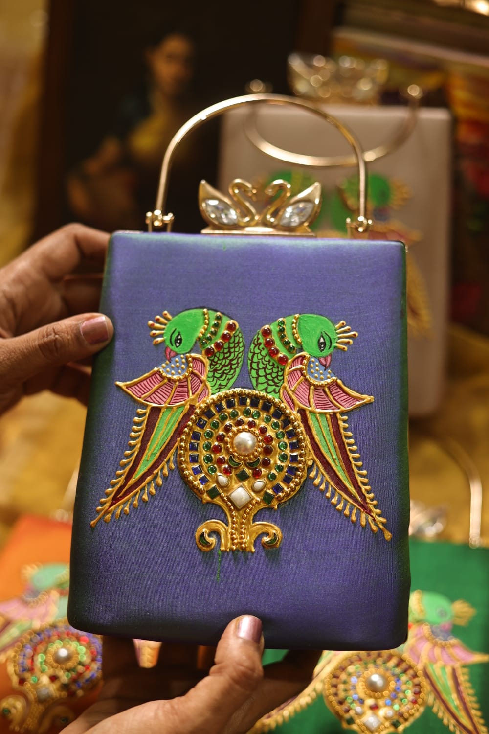 Meenakari peacock Blue